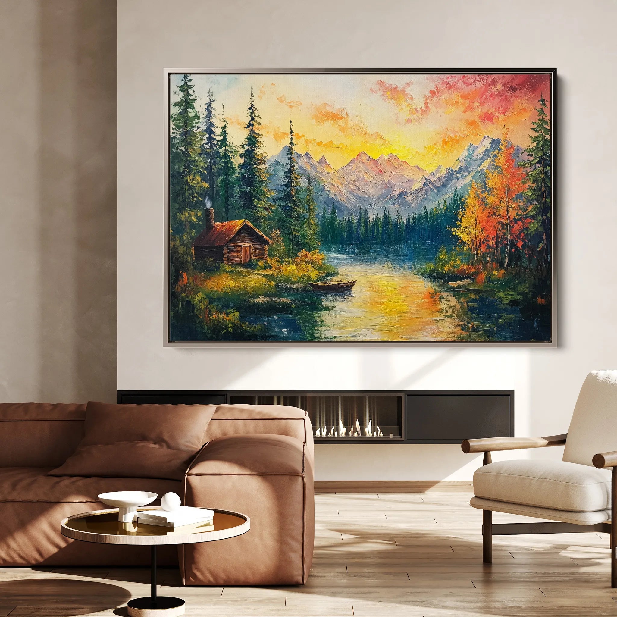 Landscape 214 Canvas Art 18" x 24" / 45 x 60 cm / Black