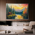 Landscape 214 Canvas Art 18" x 24" / 45 x 60 cm / Black