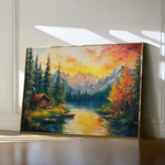 Landscape 214 Canvas Art 60 x 40 cm / Black