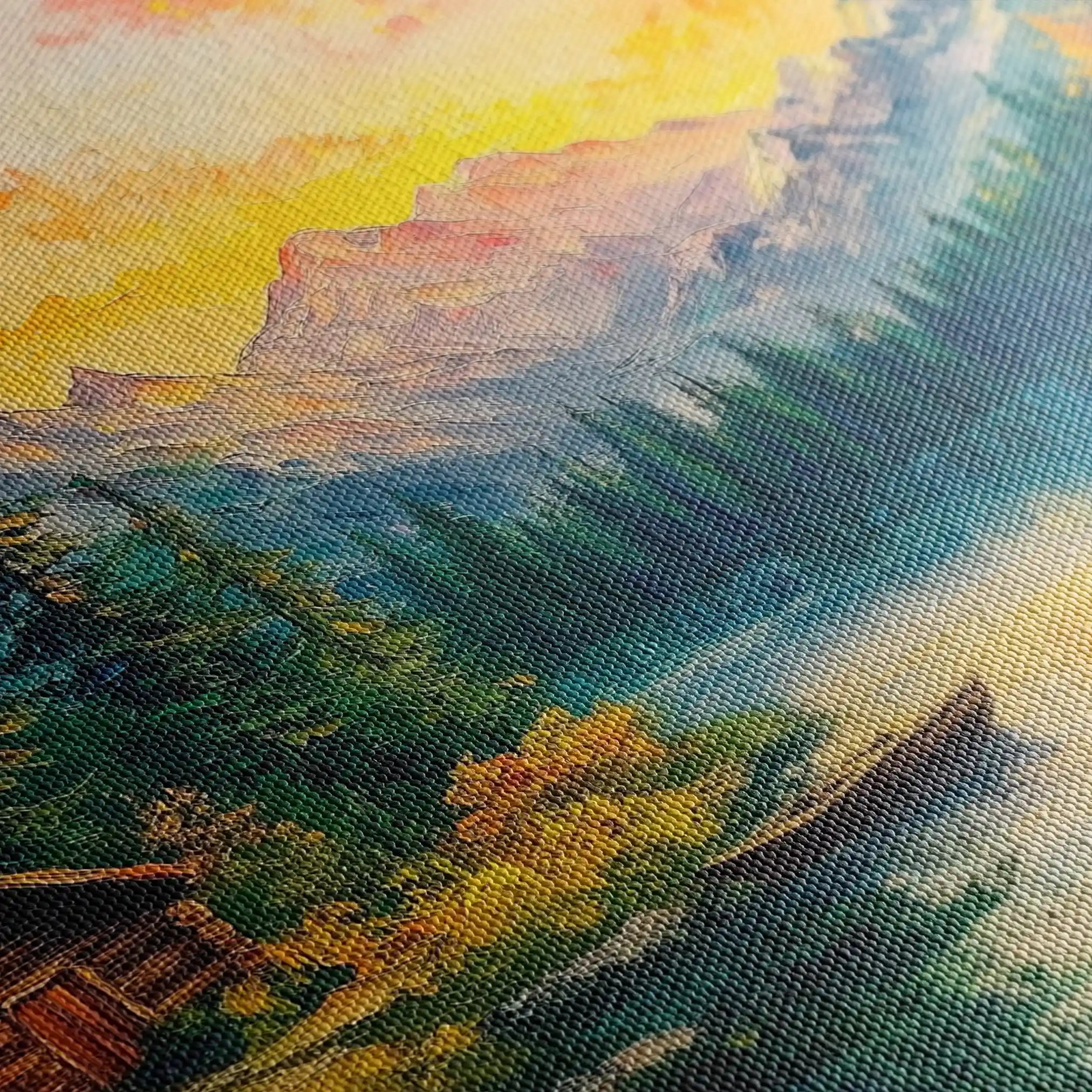 Landscape 214 Canvas Art 60 x 40 cm / Black