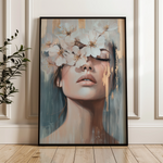 Portrait 214 Canvas Art 18" x 24" / 45 x 60 cm / Black