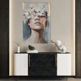 Portrait 214 Canvas Art 18" x 24" / 45 x 60 cm / Black