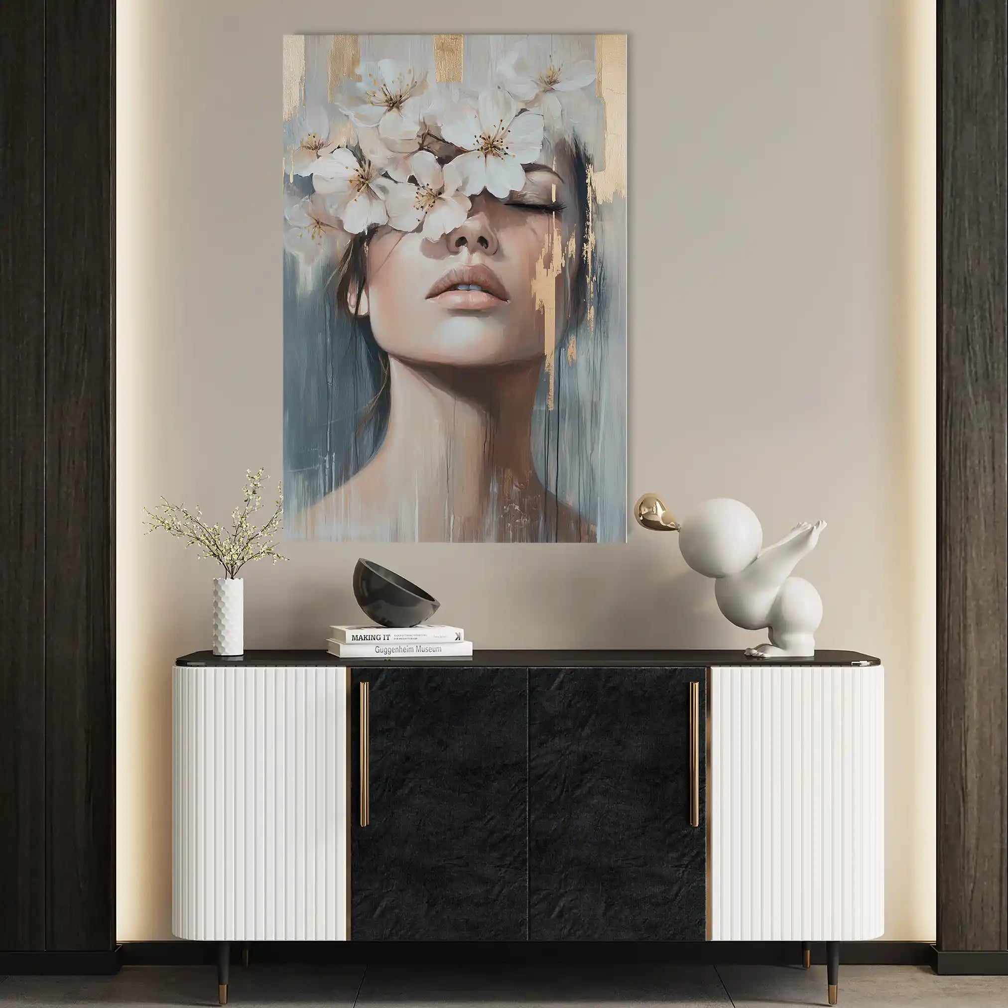 Portrait 214 Canvas Art 60 x 40 cm / Black