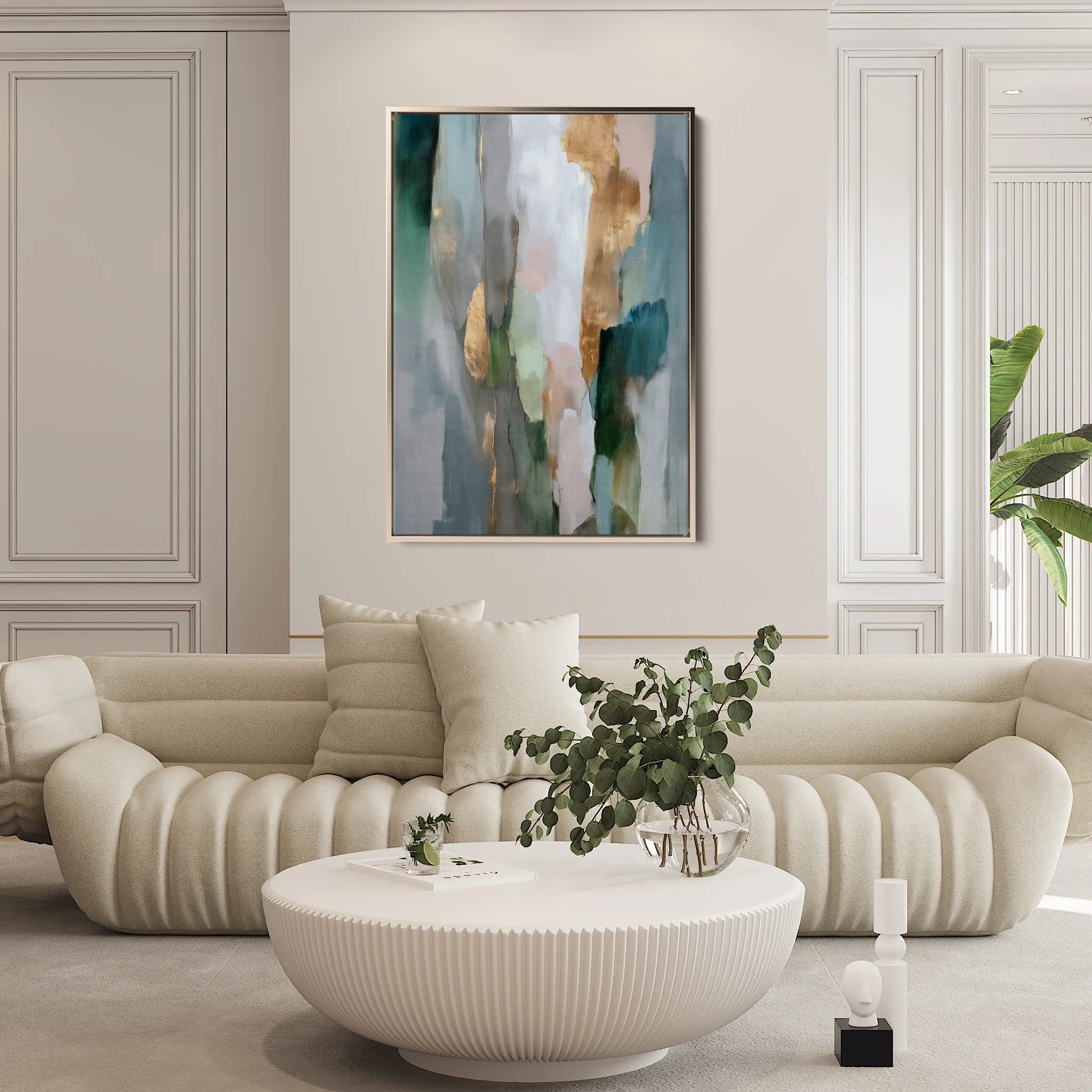 Abstract 2140 Canvas Art 18" x 24" / 45 x 60 cm / Black