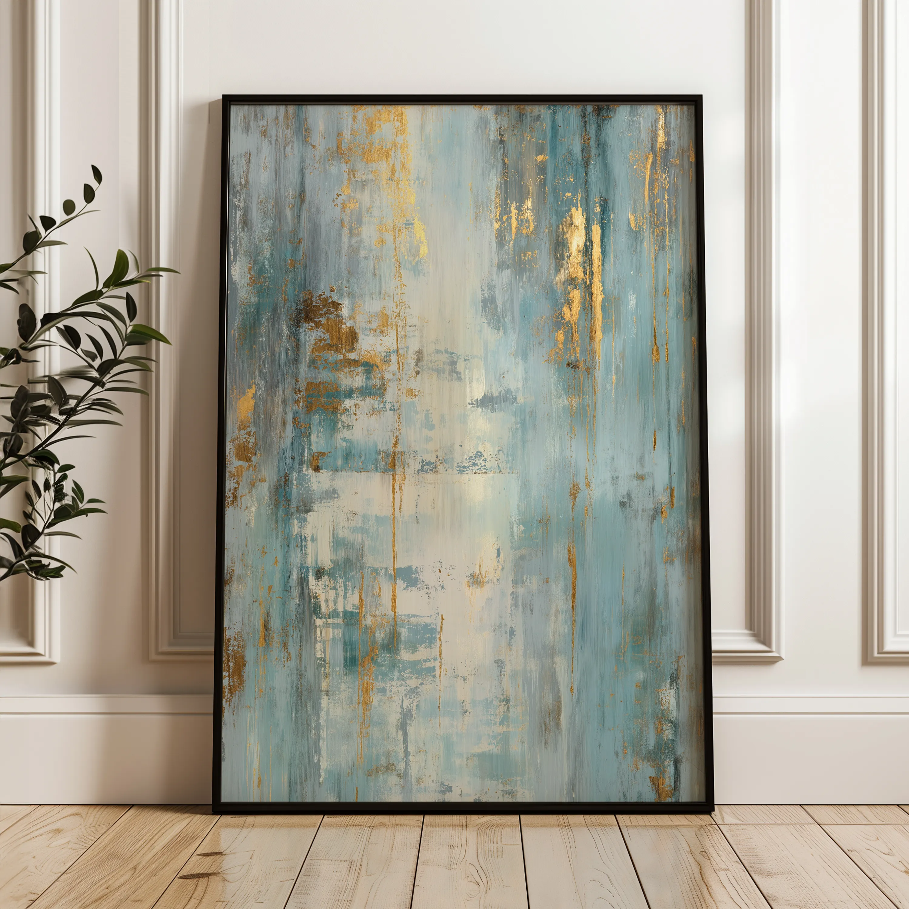 Abstract 2141 Canvas Art 18" x 24" / 45 x 60 cm / Black
