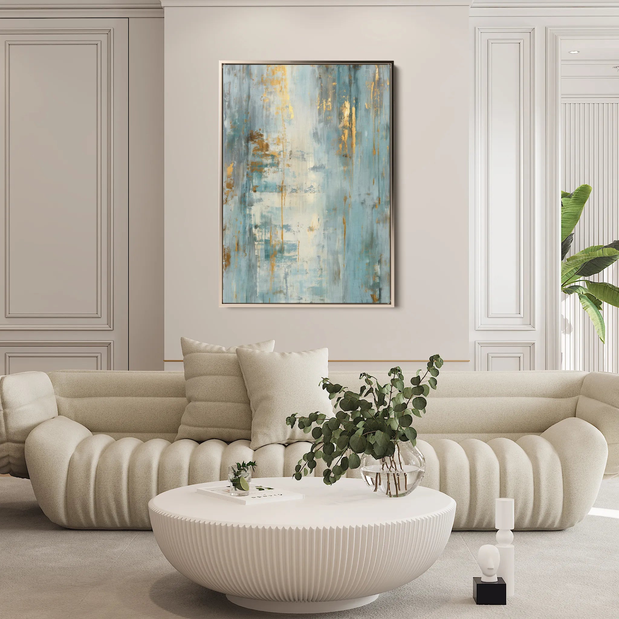 Abstract 2141 Canvas Art 18" x 24" / 45 x 60 cm / Black