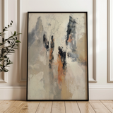 Abstract 2142 Canvas Art 18" x 24" / 45 x 60 cm / Black