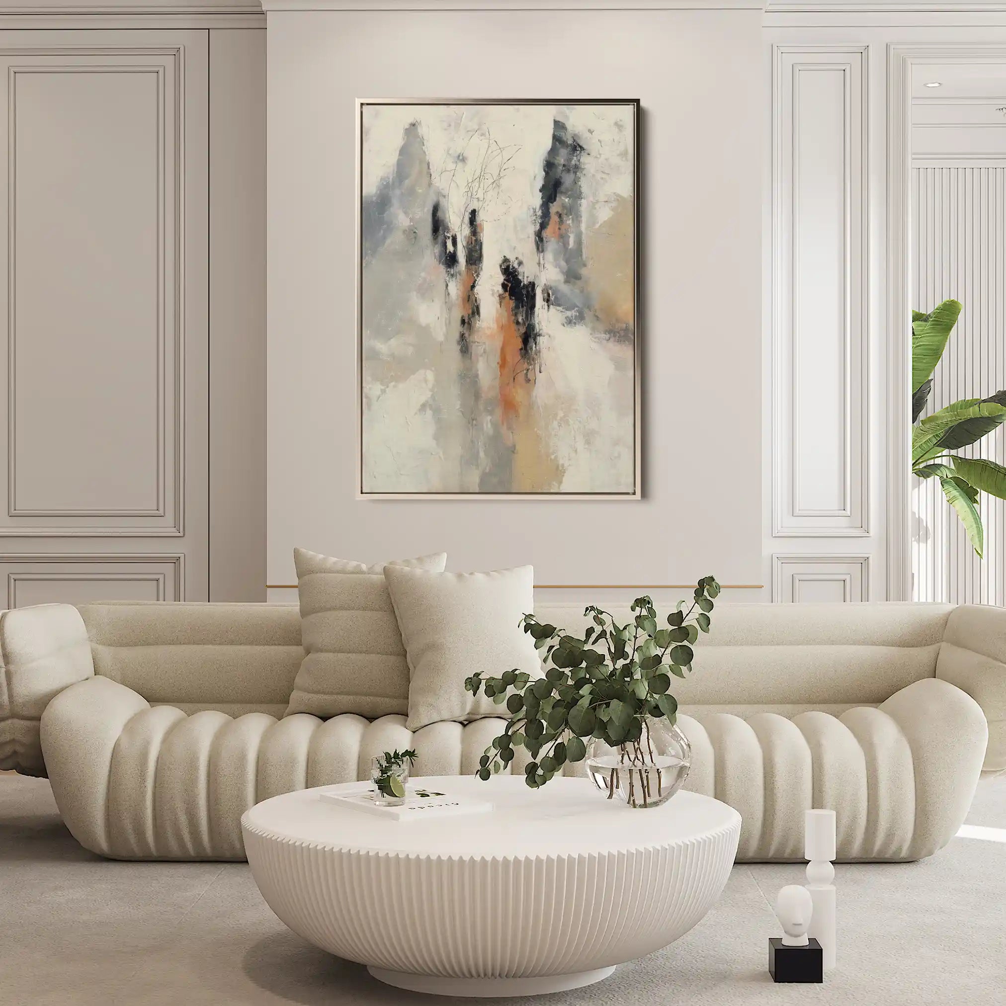 Abstract 2142 Canvas Art 18" x 24" / 45 x 60 cm / Black