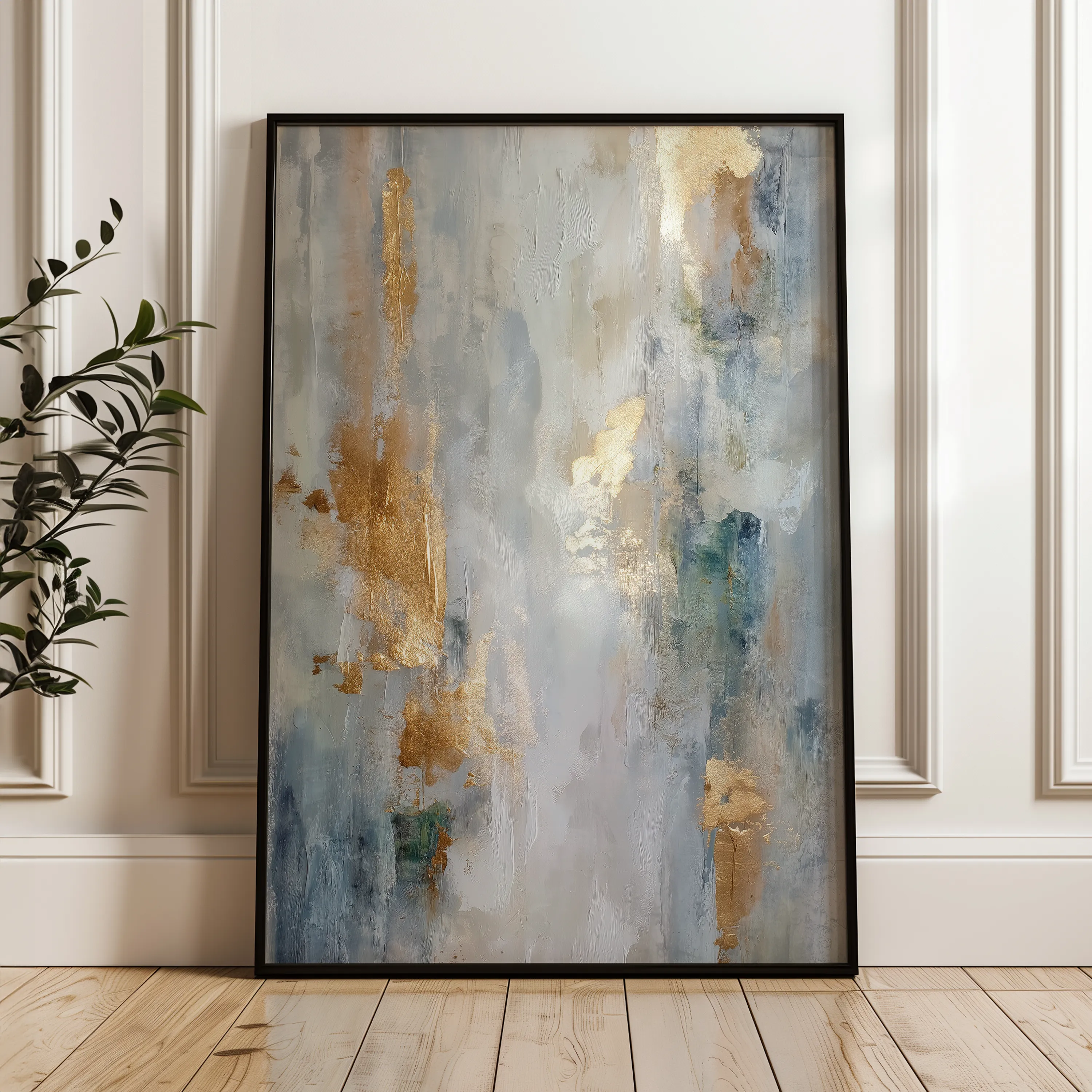 Abstract 2143 Canvas Art 18" x 24" / 45 x 60 cm / Black