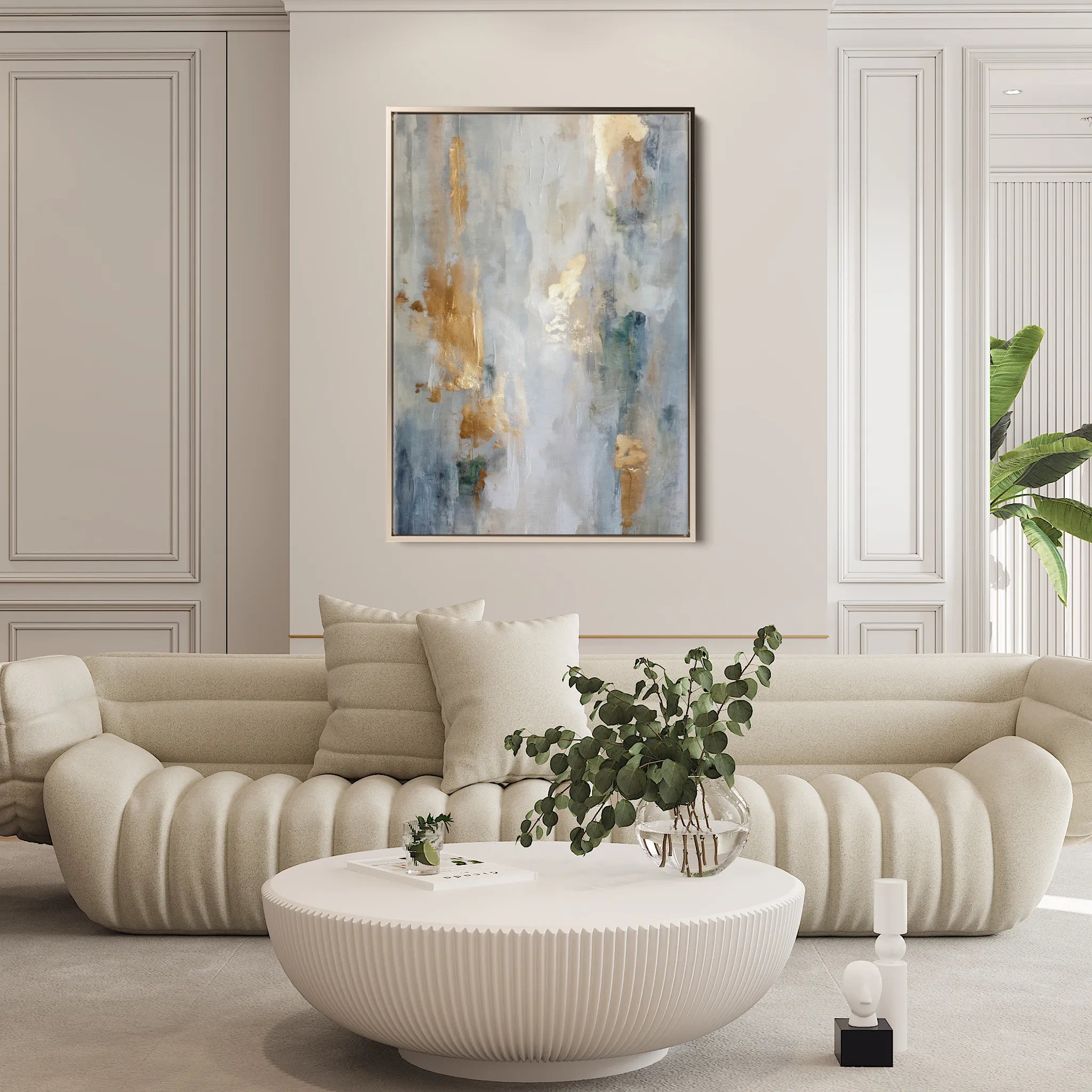 Abstract 2143 Canvas Art 18" x 24" / 45 x 60 cm / Black