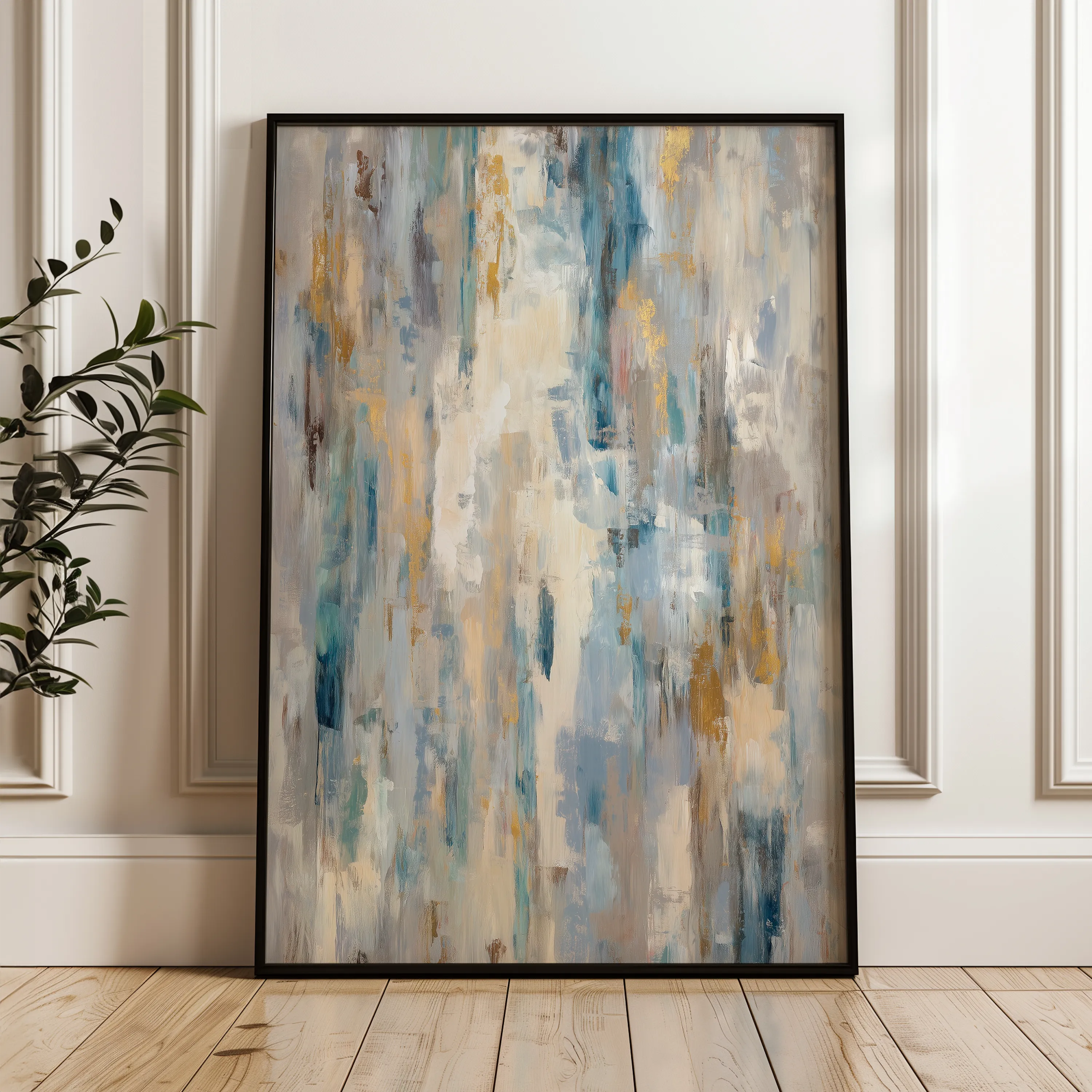 Abstract 2144 Canvas Art 18" x 24" / 45 x 60 cm / Black