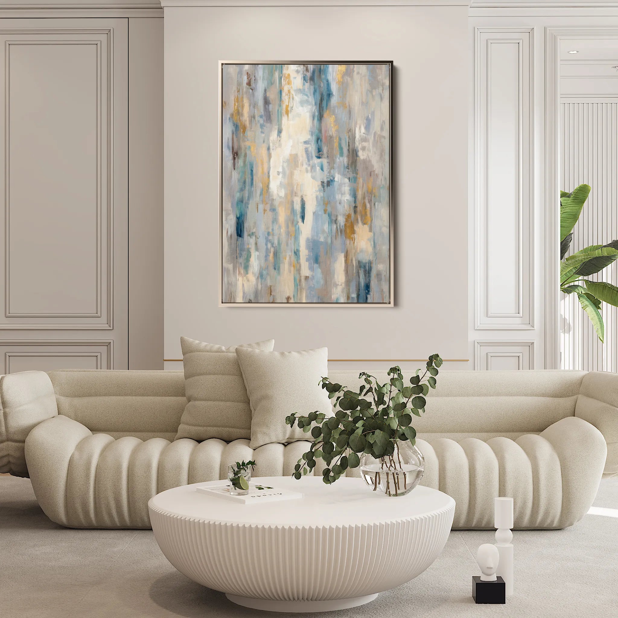 Abstract 2144 Canvas Art 18" x 24" / 45 x 60 cm / Black