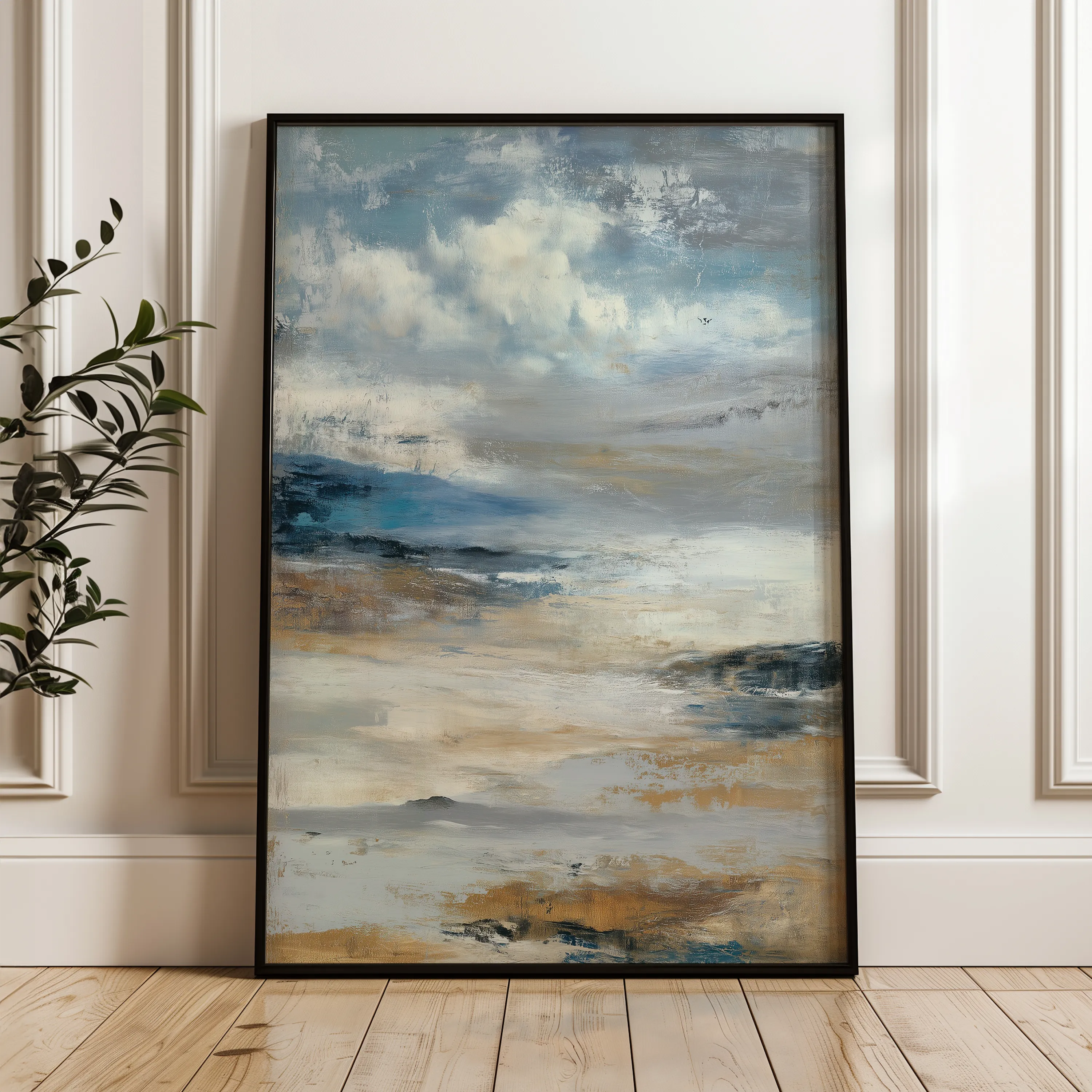 Abstract 2145 Canvas Art 18" x 24" / 45 x 60 cm / Black