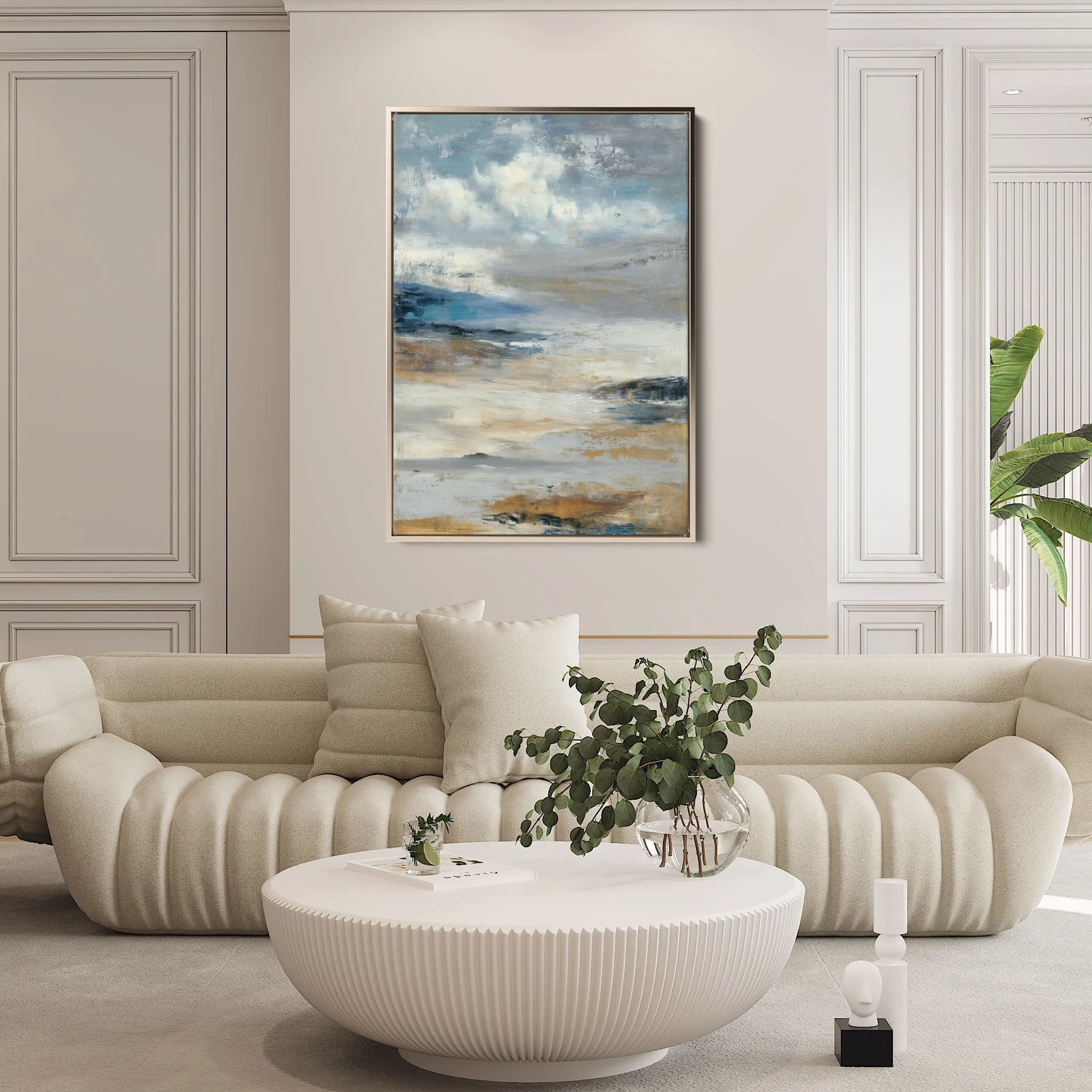 Abstract 2145 Canvas Art 18" x 24" / 45 x 60 cm / Black