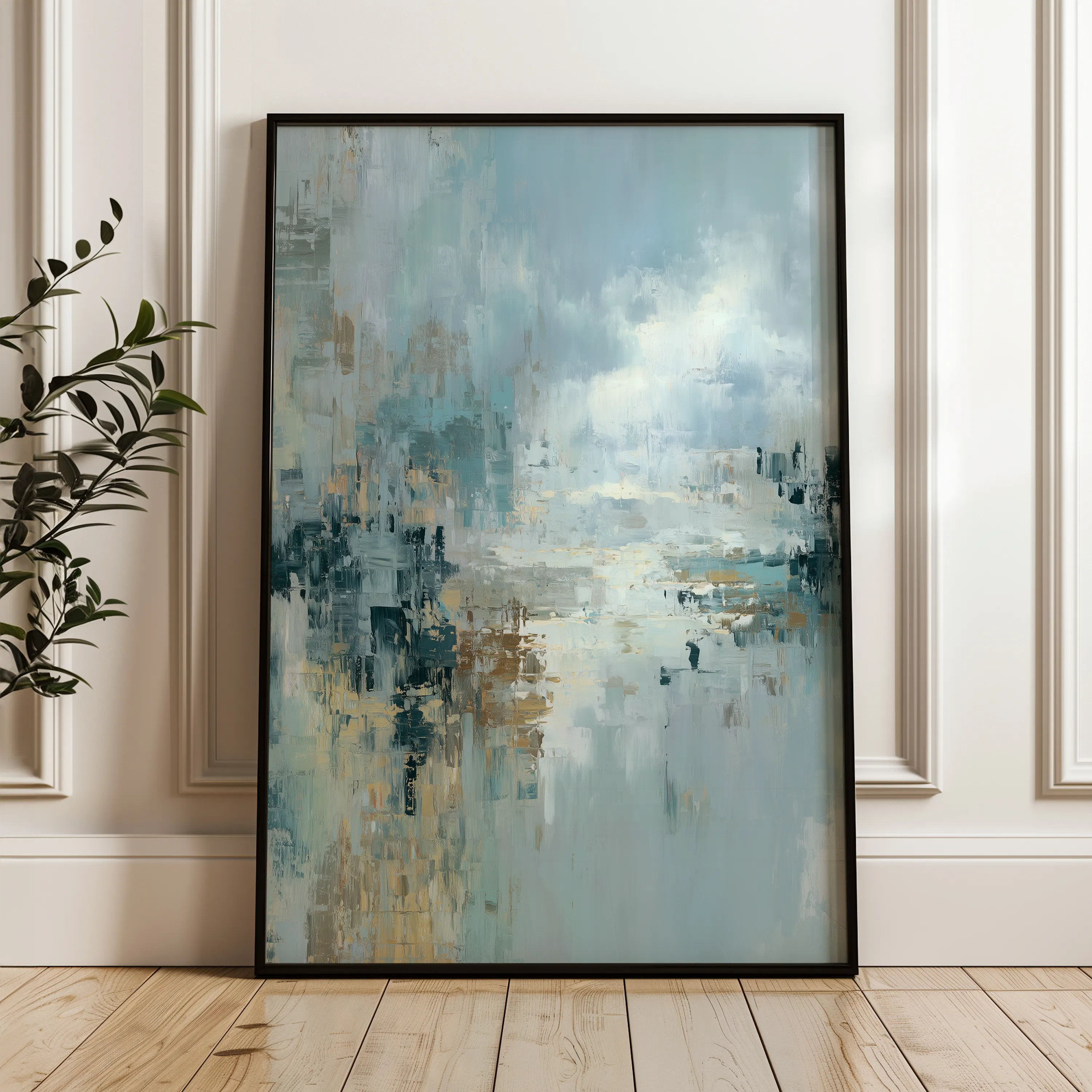 Abstract 2146 Canvas Art 18" x 24" / 45 x 60 cm / Black
