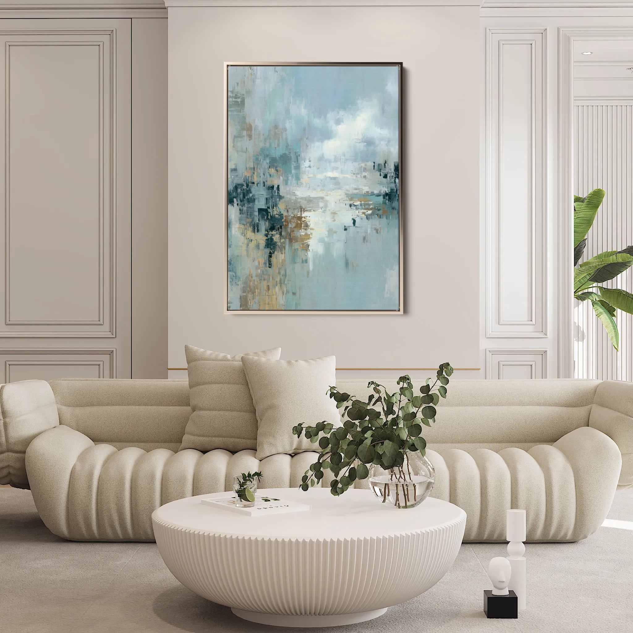 Abstract 2146 Canvas Art 18" x 24" / 45 x 60 cm / Black