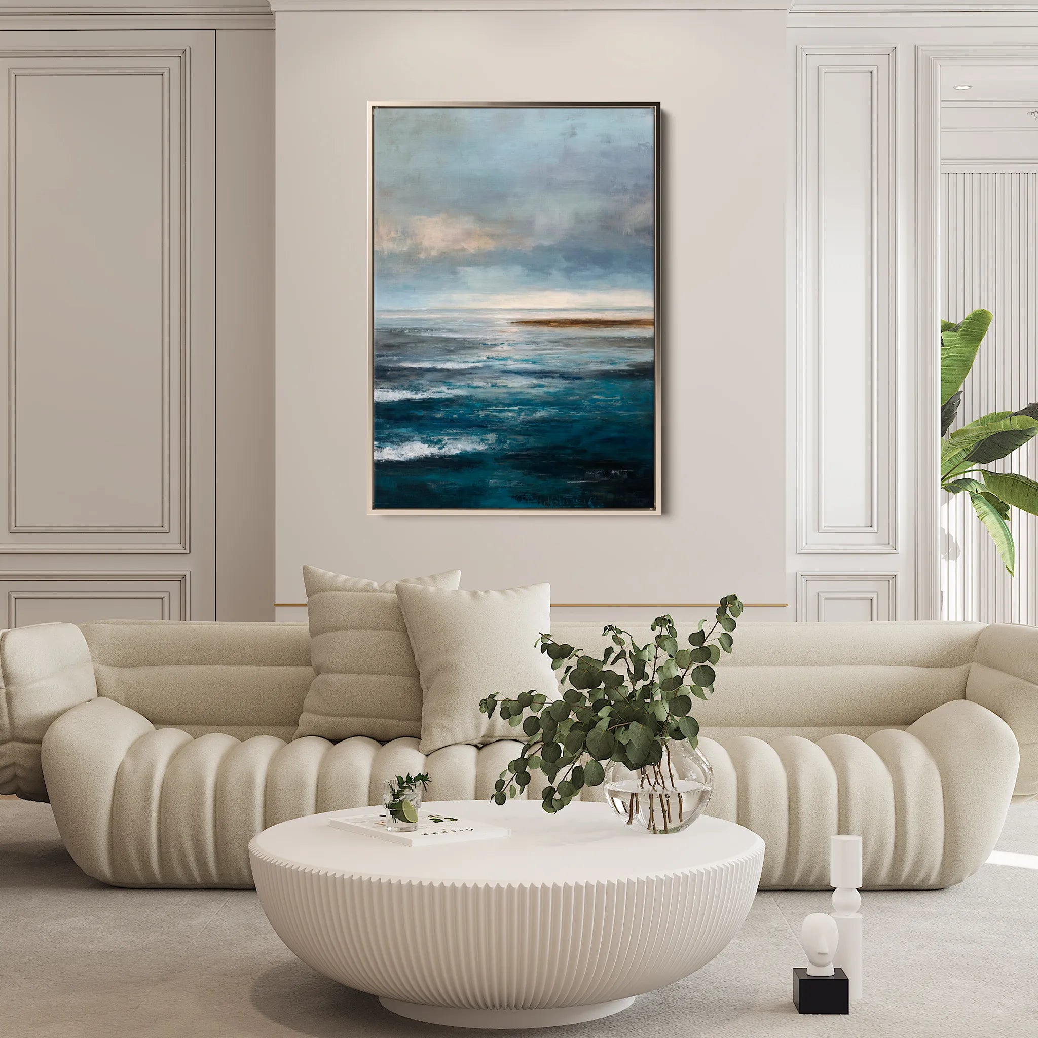 Abstract 2147 Canvas Art 18" x 24" / 45 x 60 cm / Black