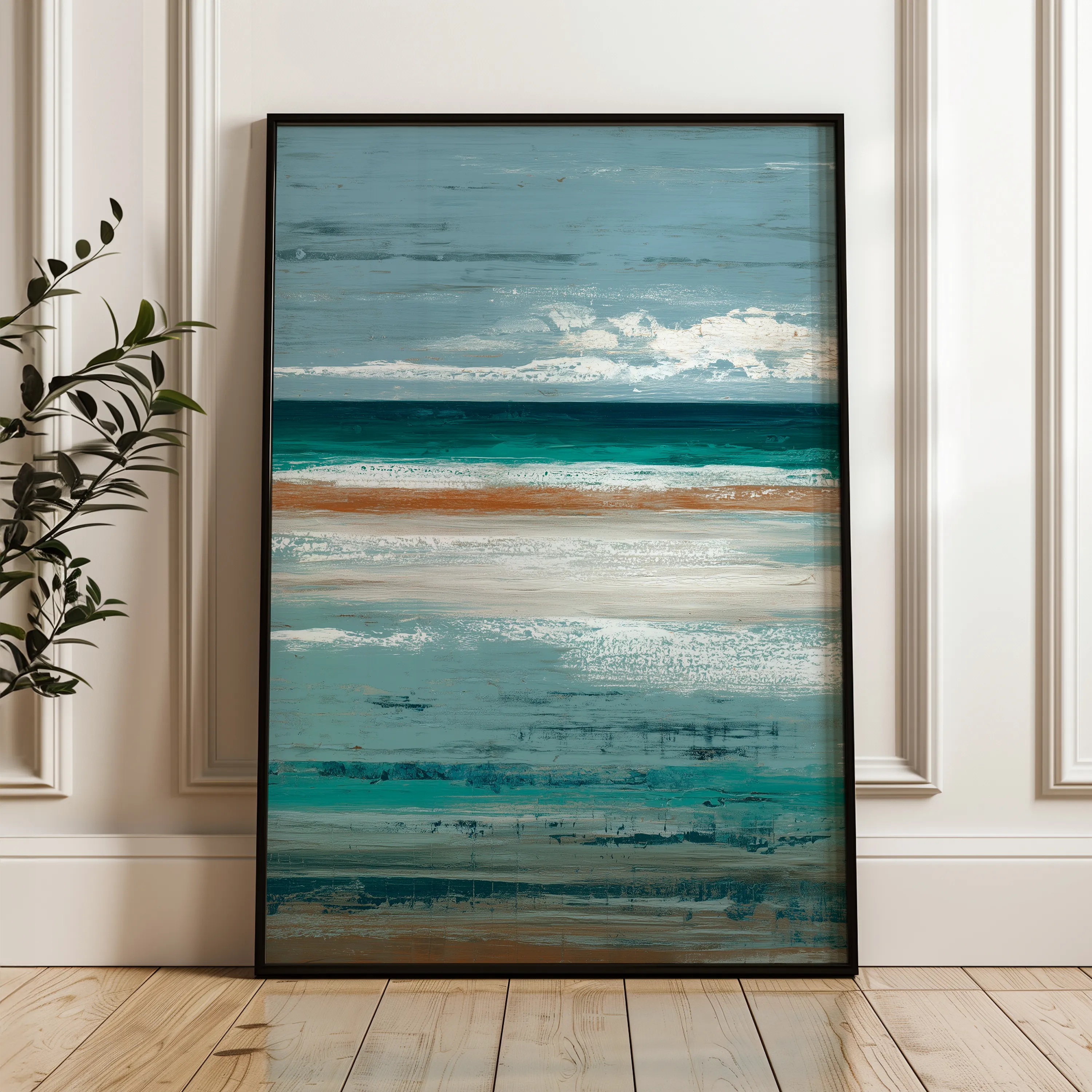 Abstract 2148 Canvas Art 18" x 24" / 45 x 60 cm / Black