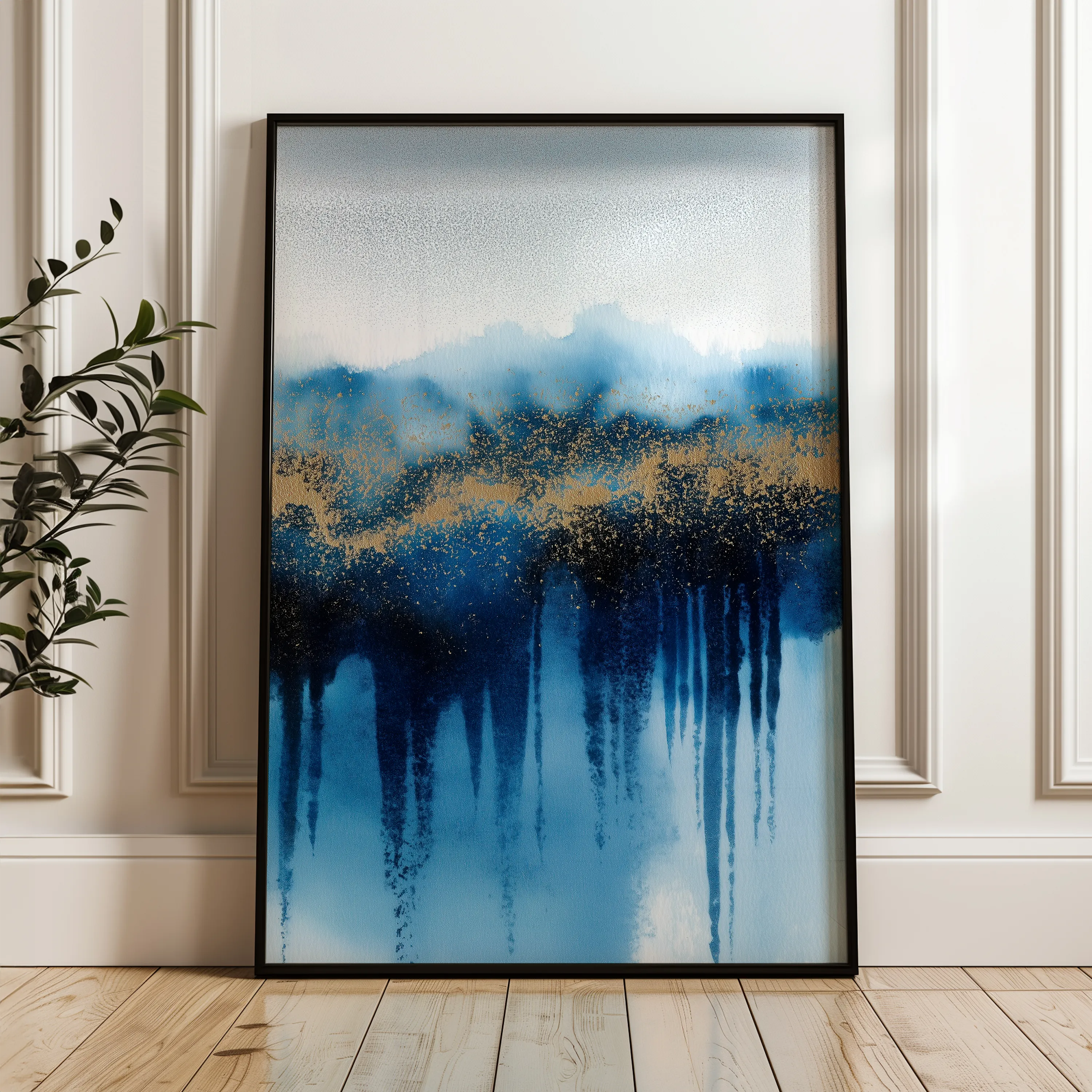Abstract 2149 Canvas Art 18" x 24" / 45 x 60 cm / Black