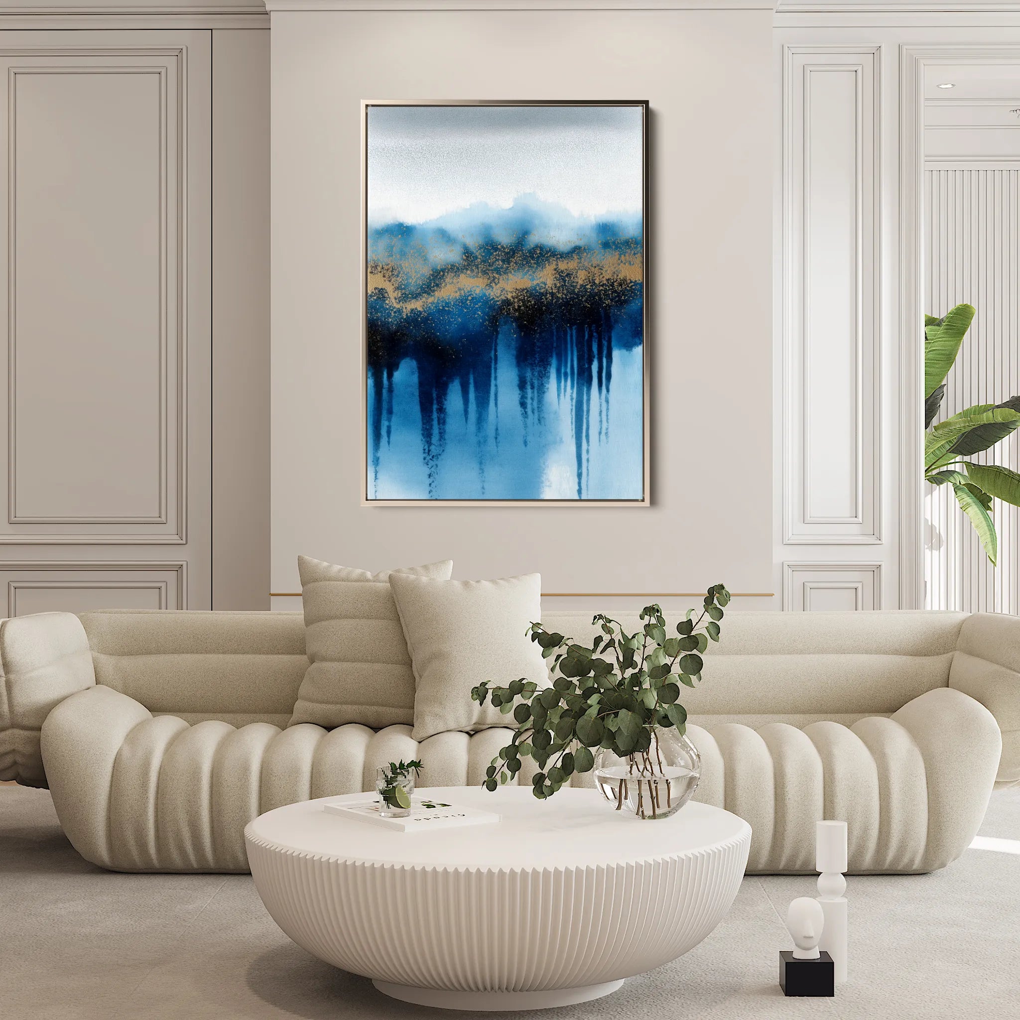 Abstract 2149 Canvas Art 18" x 24" / 45 x 60 cm / Black