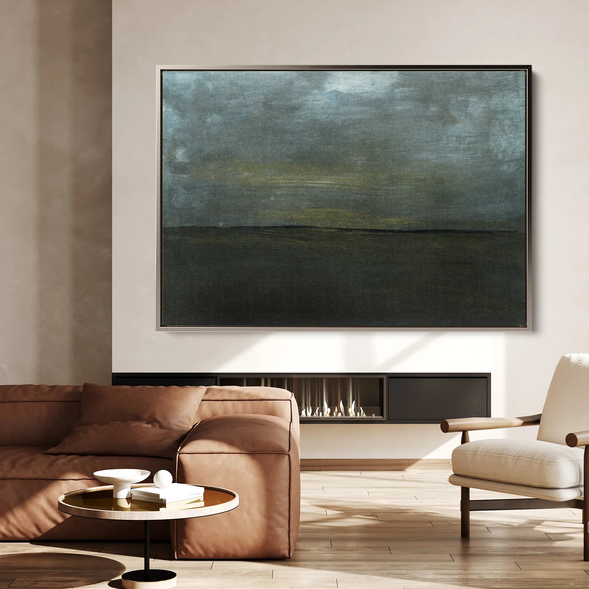 Abstract 215 Canvas Art 18" x 24" / 45 x 60 cm / Black