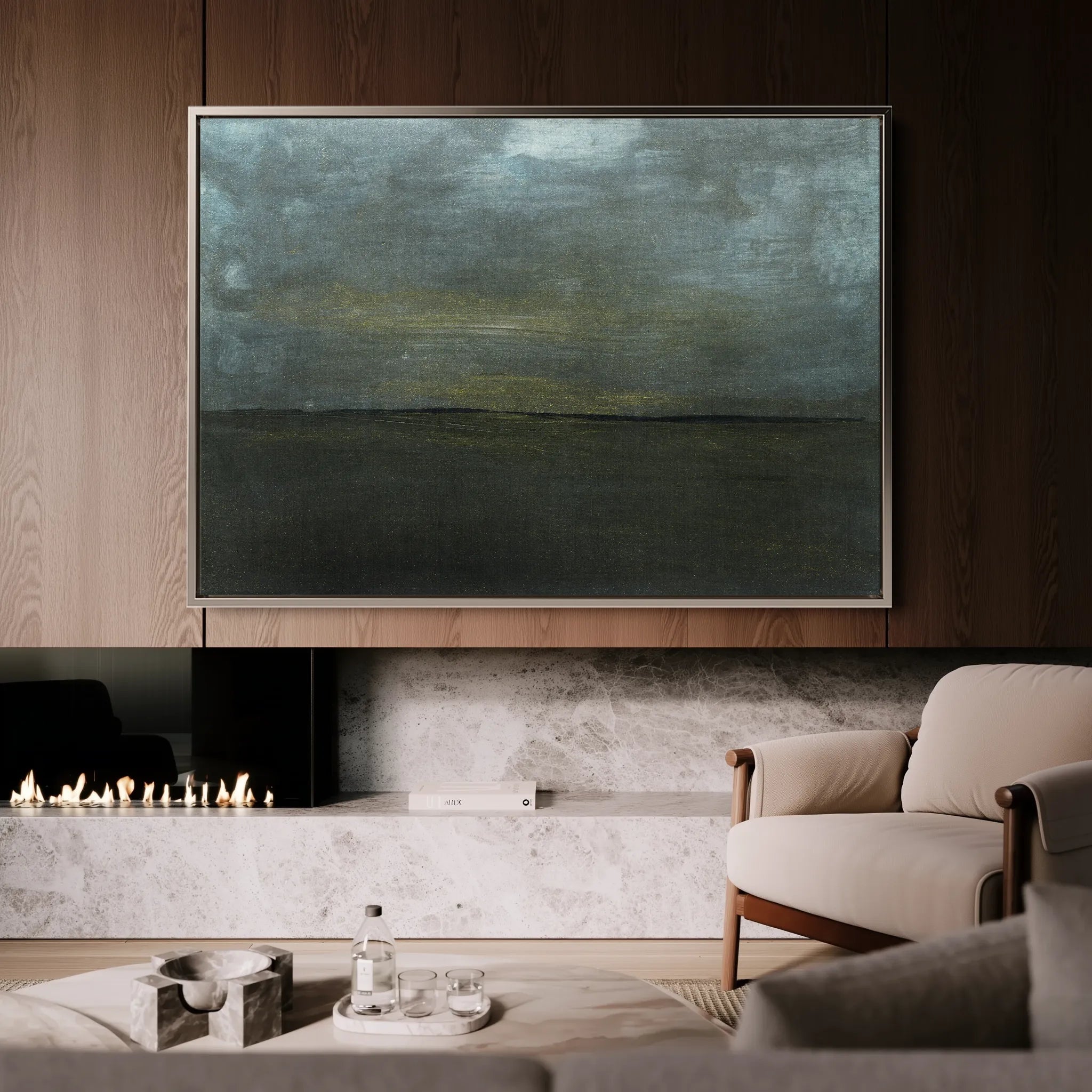 Abstract 215 Canvas Art 18" x 24" / 45 x 60 cm / Black