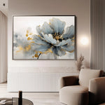 Floral 215 Canvas Art 60 x 40 cm / Black