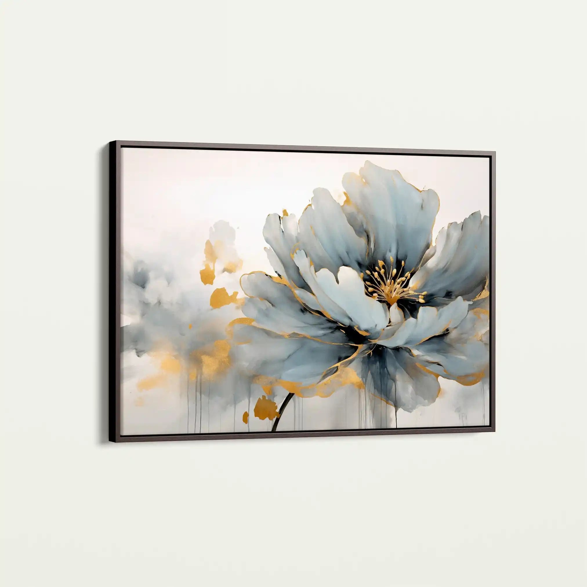 Floral 215 Canvas Art 60 x 40 cm / Black
