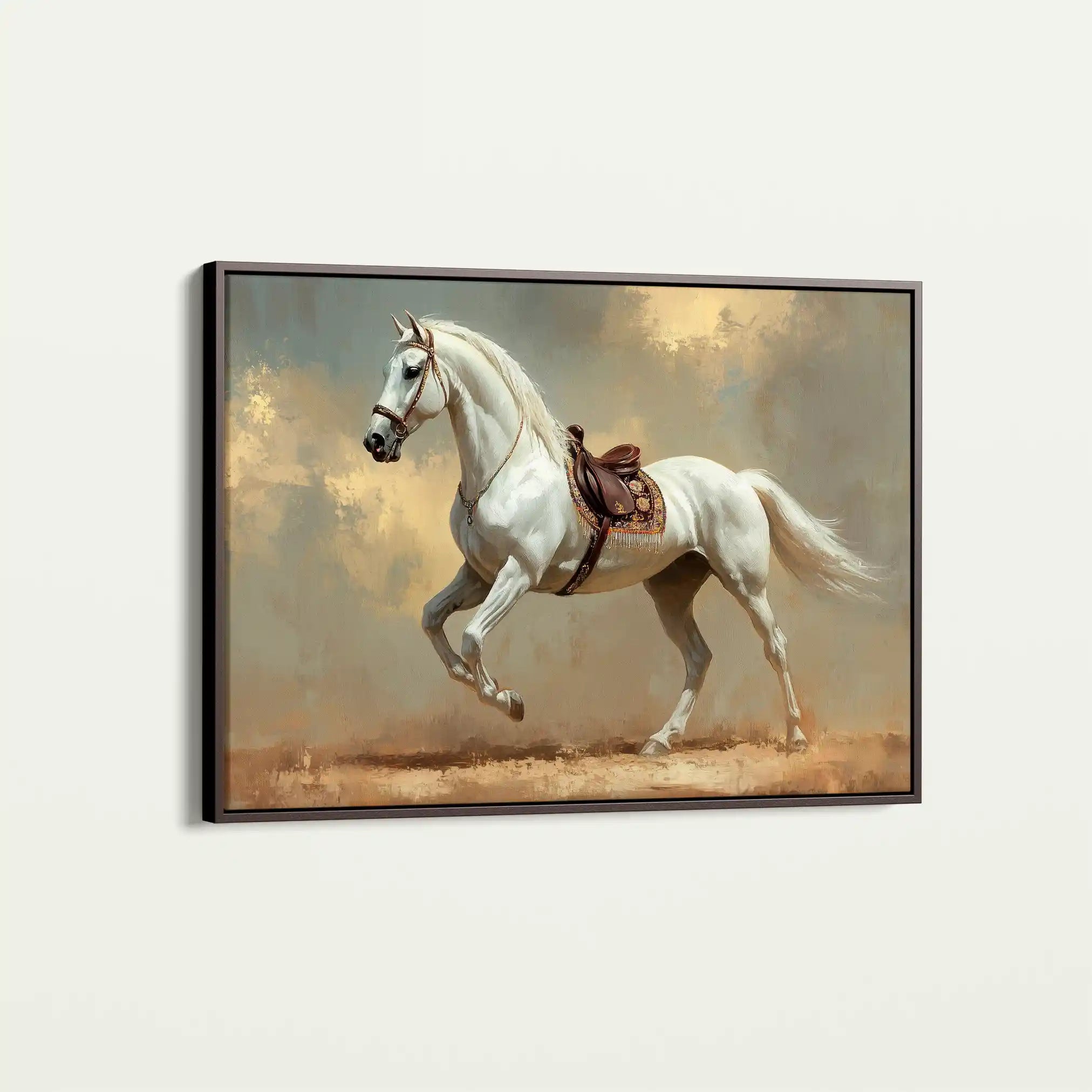 Horses 215 Canvas Art 60 x 40 cm / Black