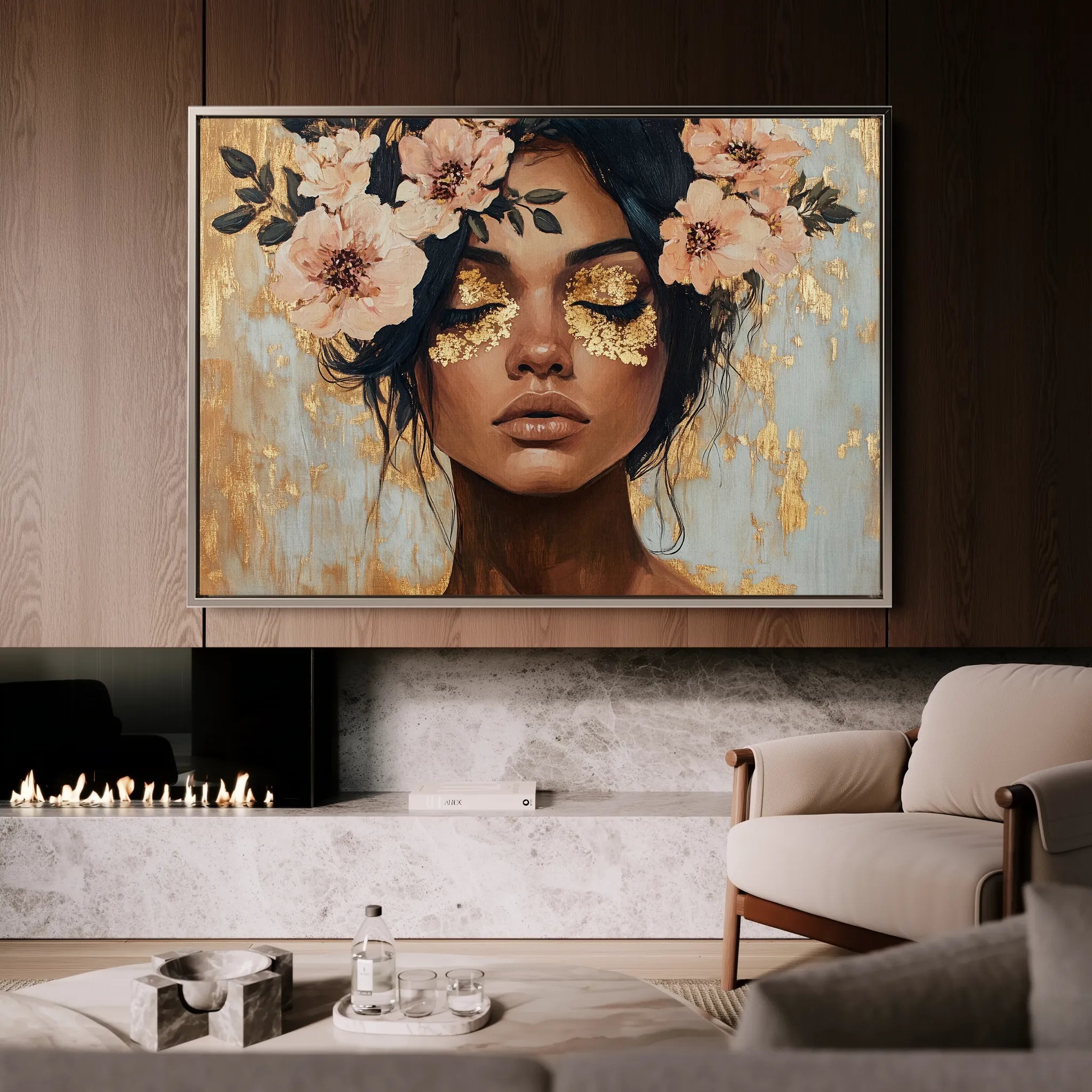 Portrait 215 Canvas Art 18" x 24" / 45 x 60 cm / Black