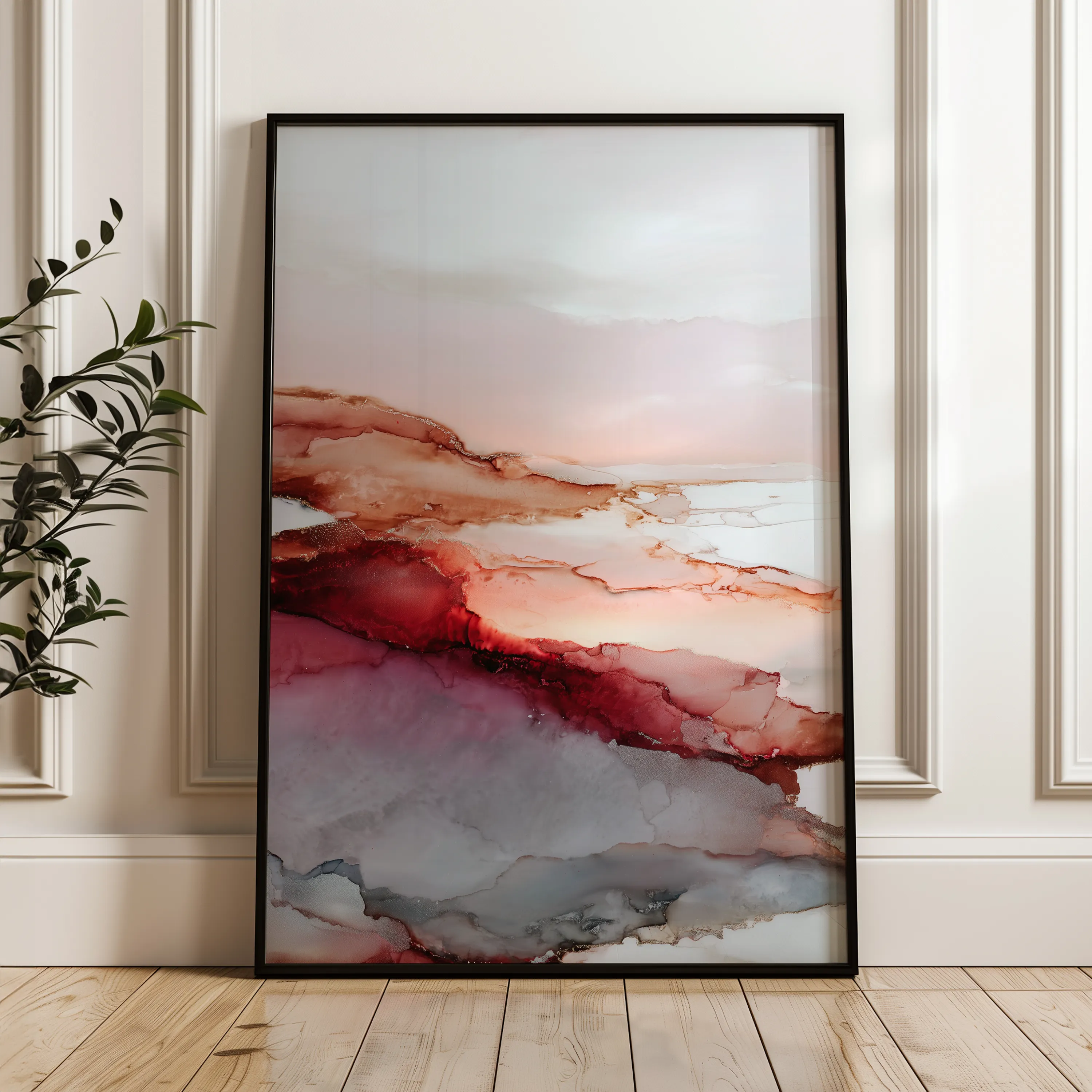 Abstract 2150 Canvas Art 18" x 24" / 45 x 60 cm / Black