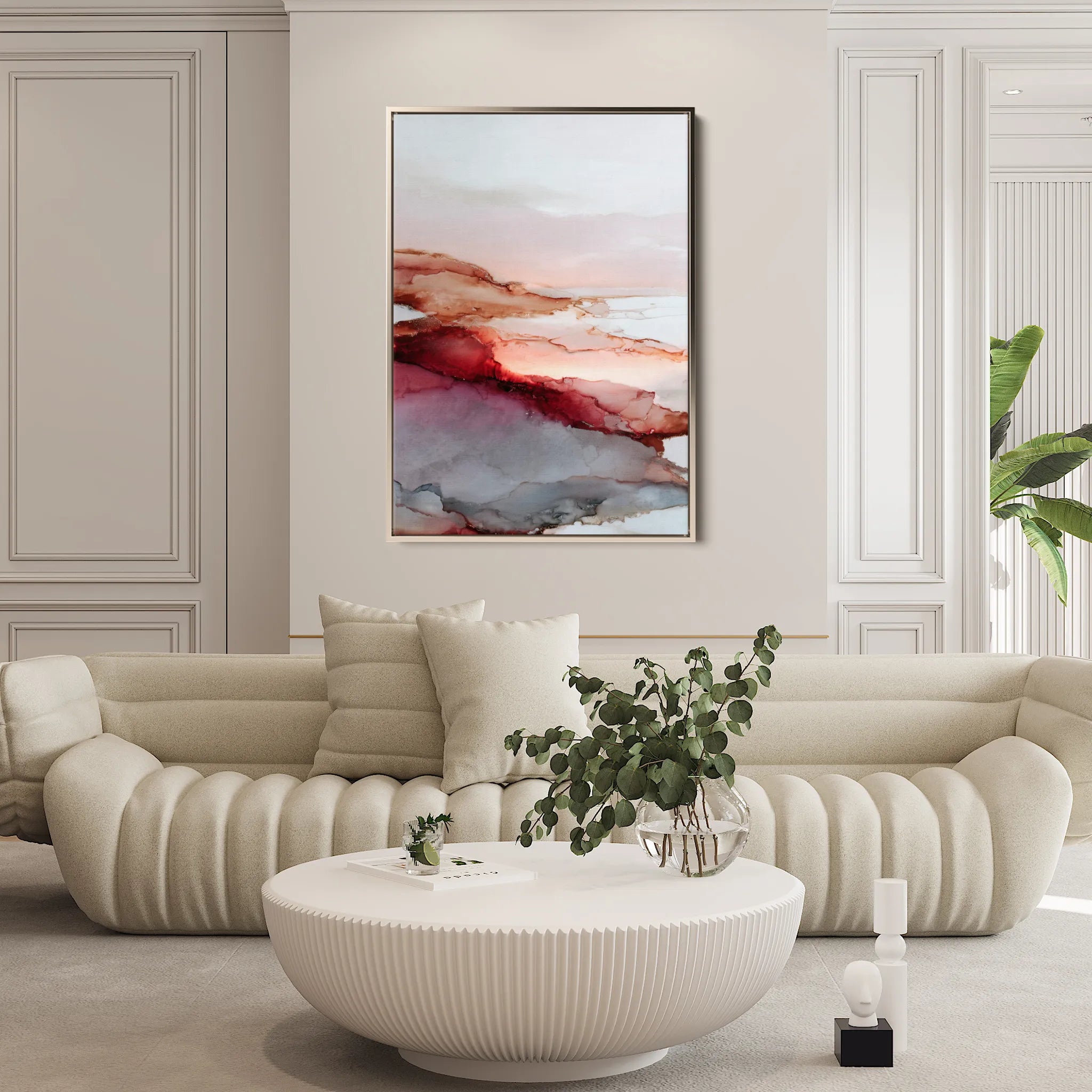 Abstract 2150 Canvas Art 18" x 24" / 45 x 60 cm / Black