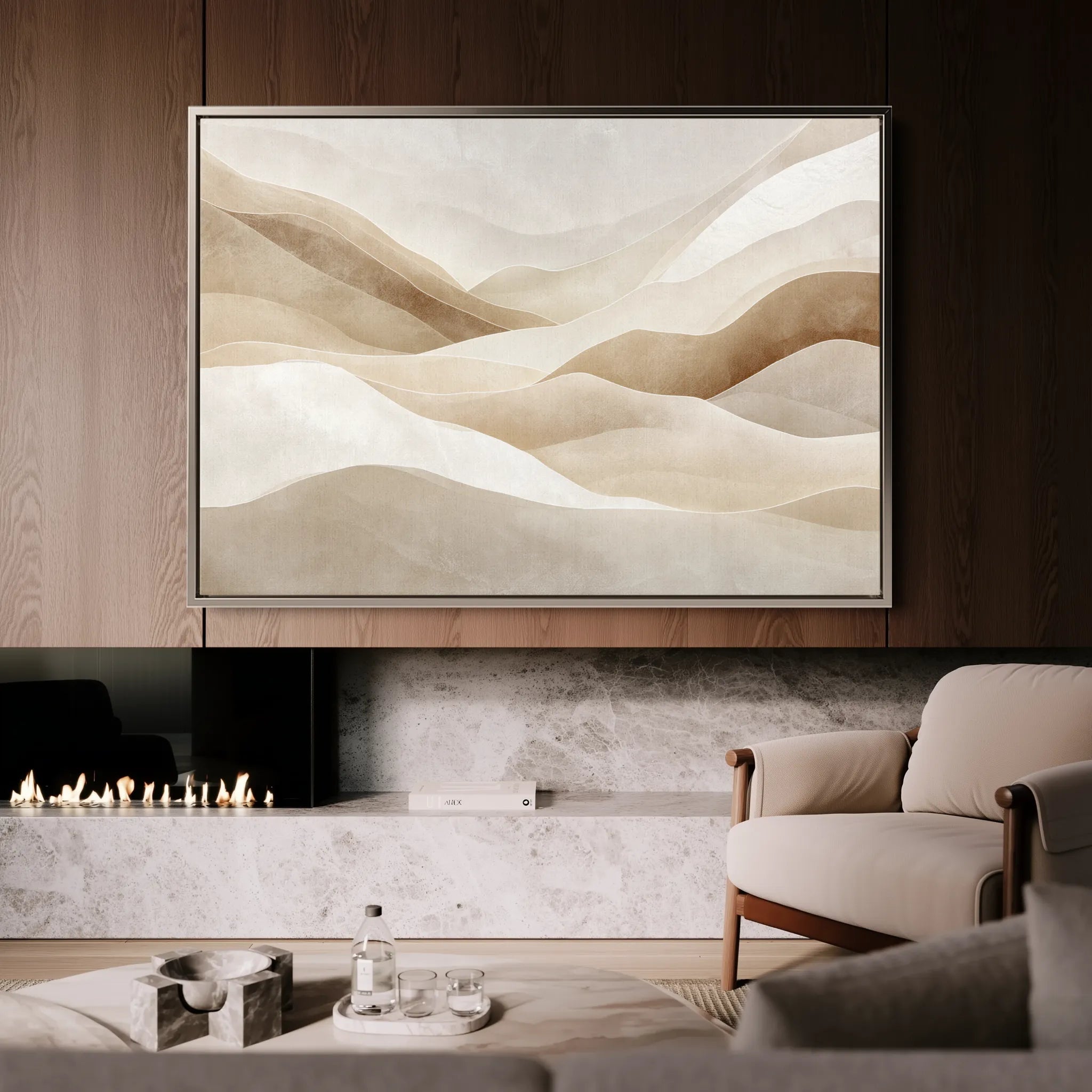 Abstract 2152 Canvas Art 18" x 24" / 45 x 60 cm / Black