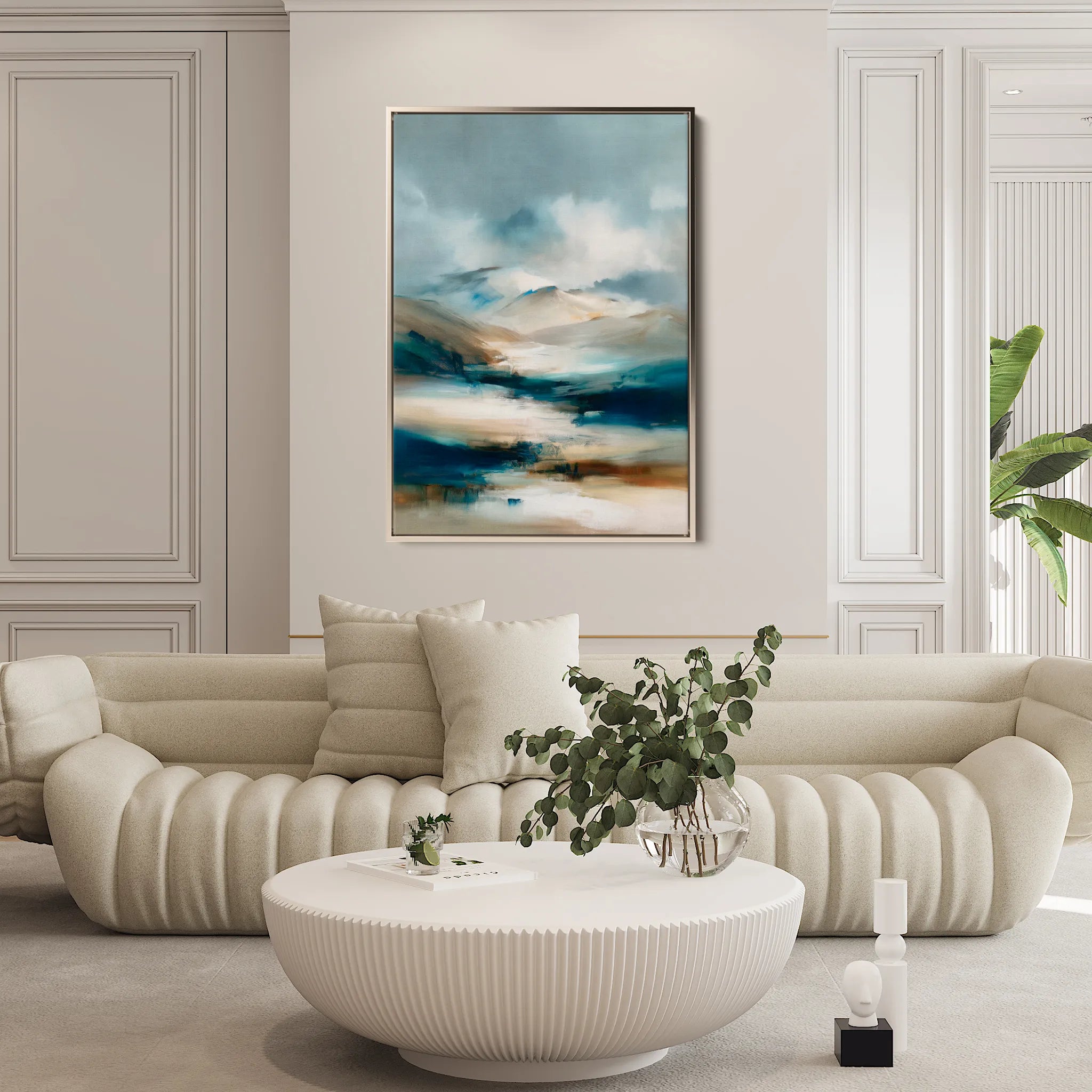 Abstract 2154 Canvas Art 18" x 24" / 45 x 60 cm / Black