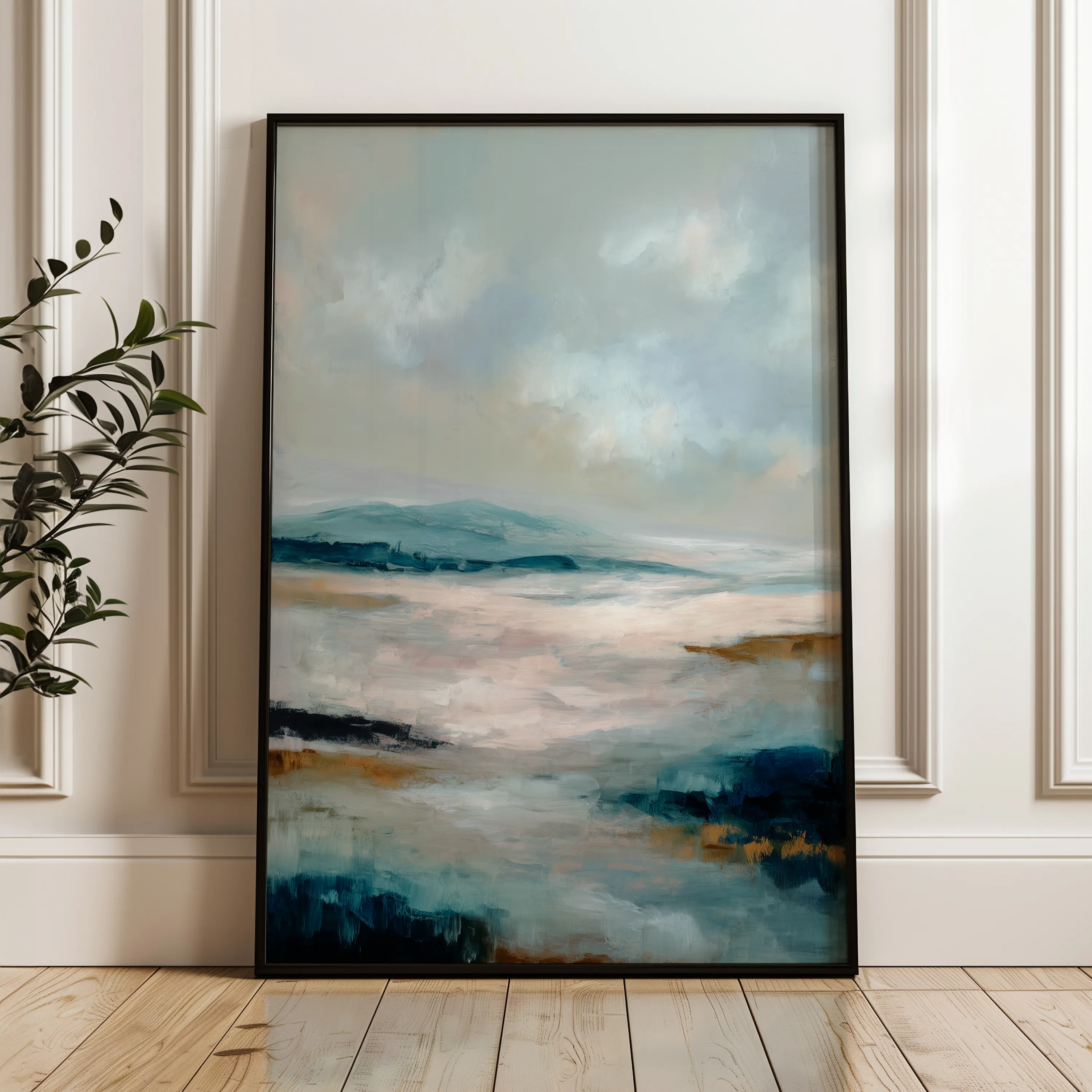 Abstract 2155 Canvas Art 18" x 24" / 45 x 60 cm / Black