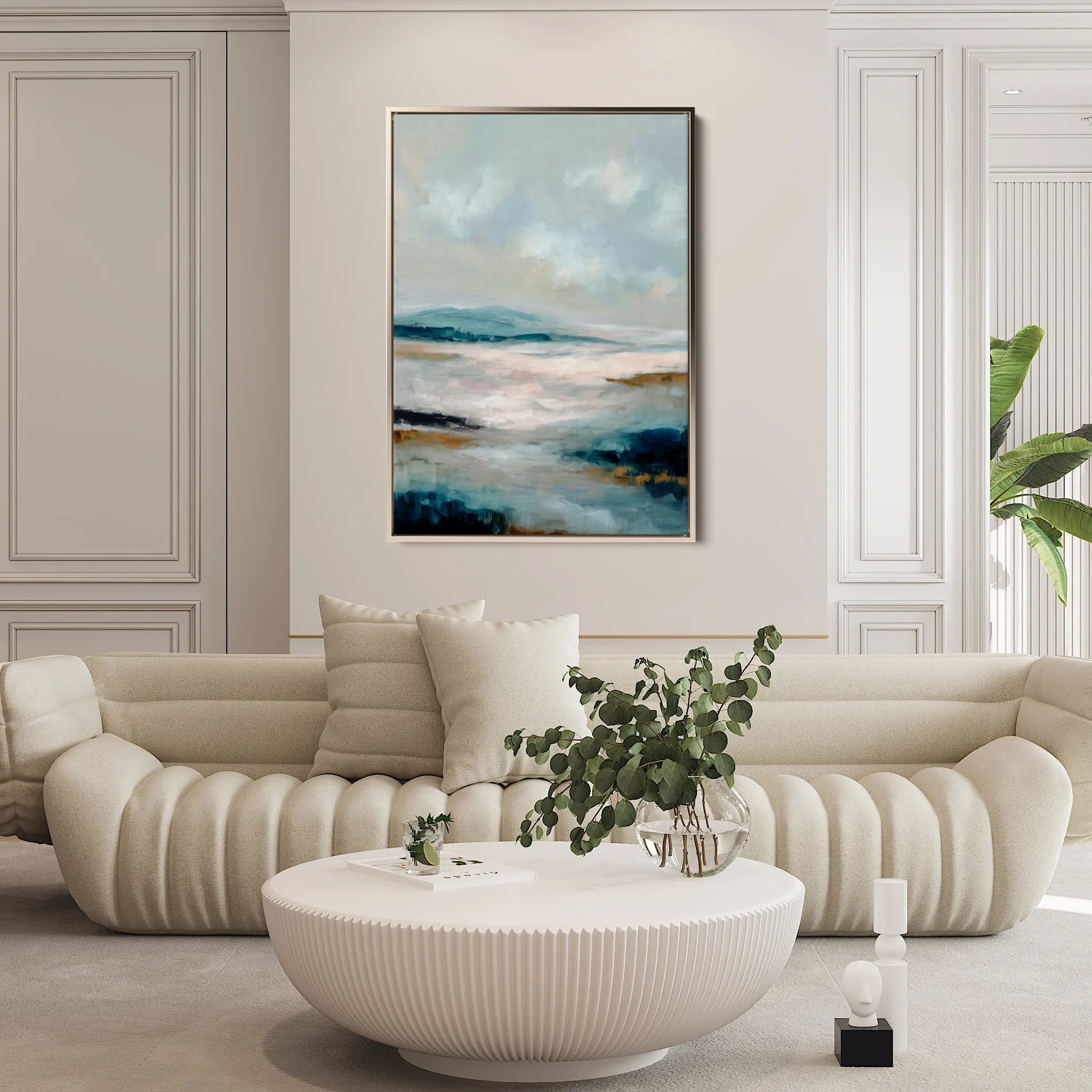 Abstract 2155 Canvas Art 18" x 24" / 45 x 60 cm / Black