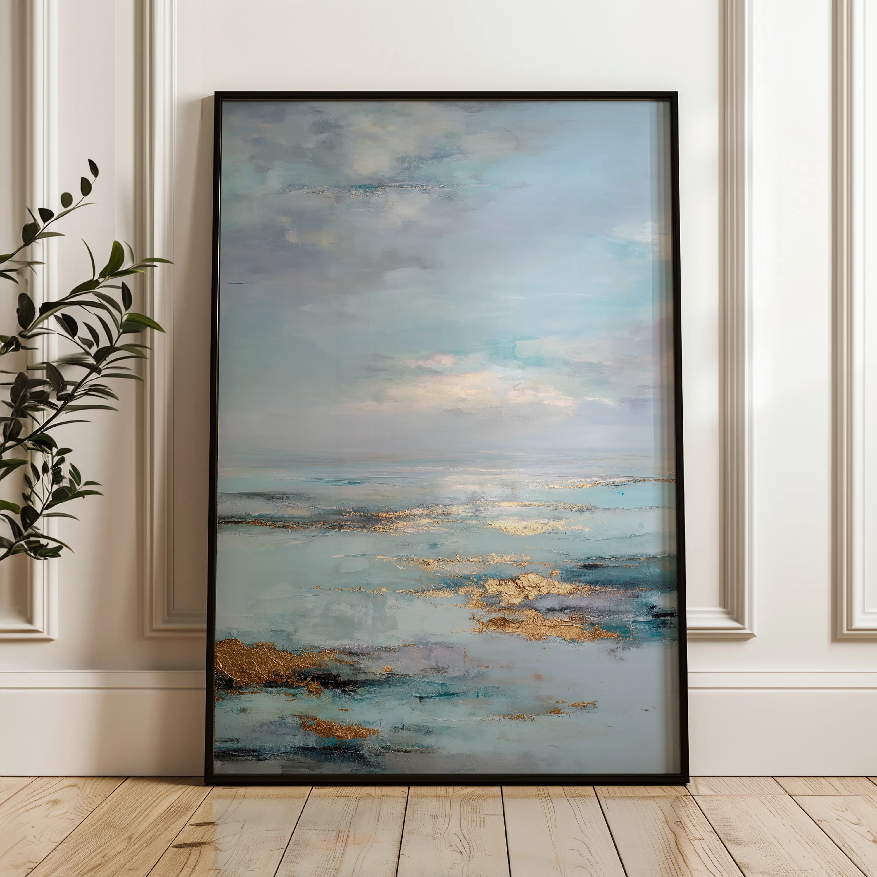 Abstract 2156 Canvas Art 18" x 24" / 45 x 60 cm / Black