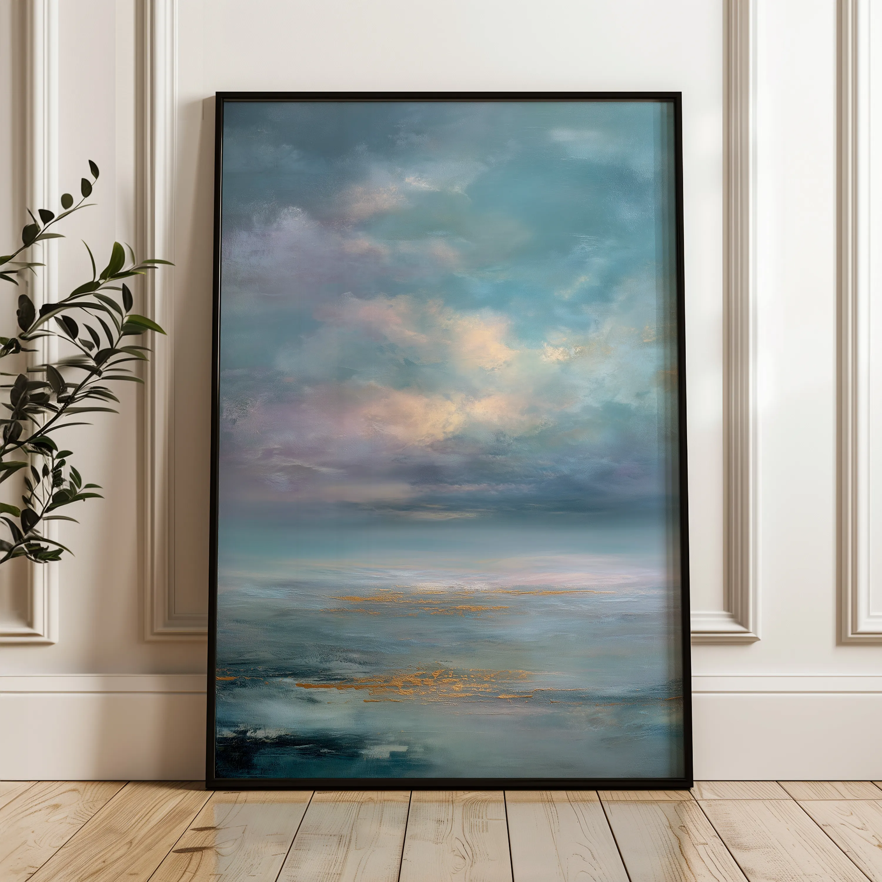 Abstract 2157 Canvas Art 18" x 24" / 45 x 60 cm / Black
