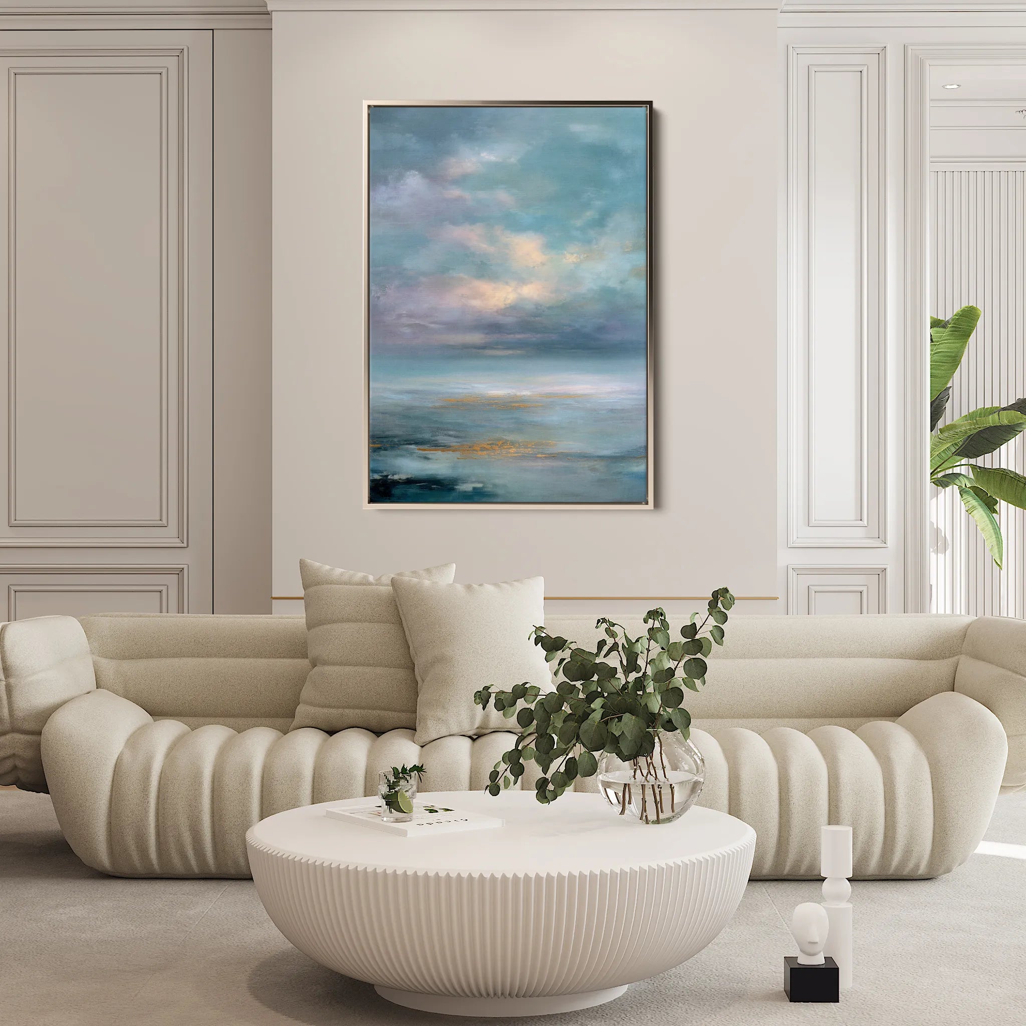 Abstract 2157 Canvas Art 18" x 24" / 45 x 60 cm / Black