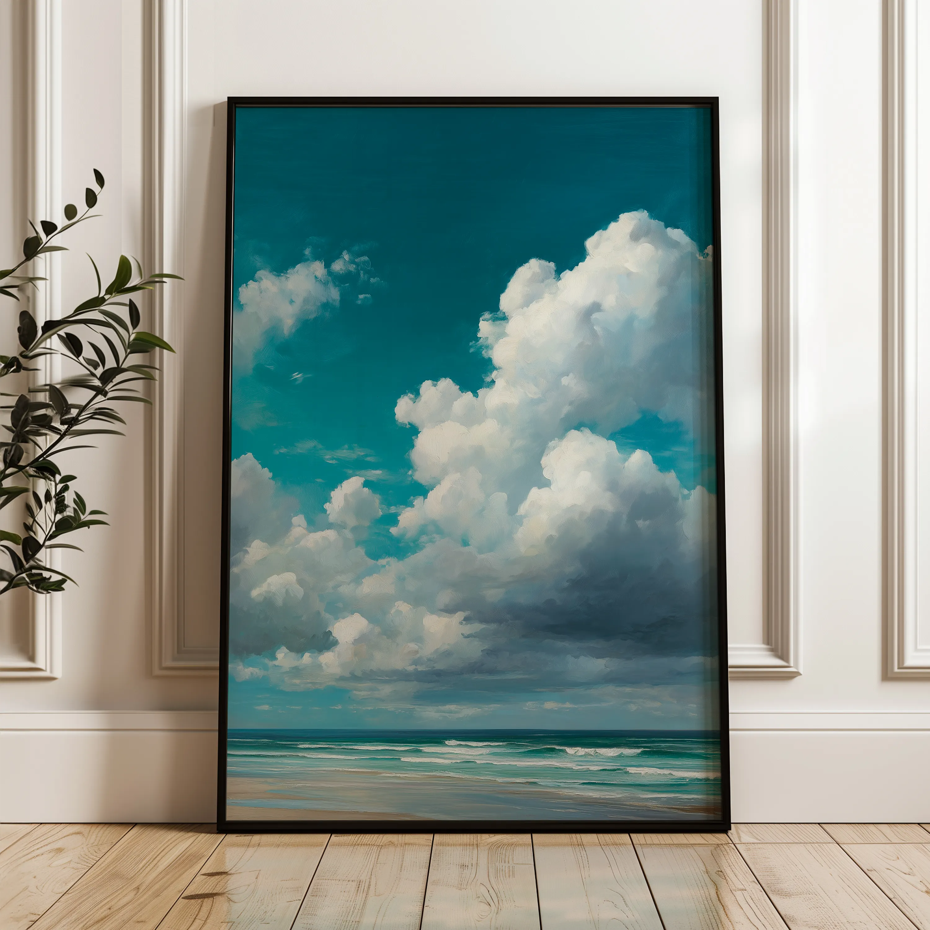 Abstract 2158 Canvas Art 18" x 24" / 45 x 60 cm / Black