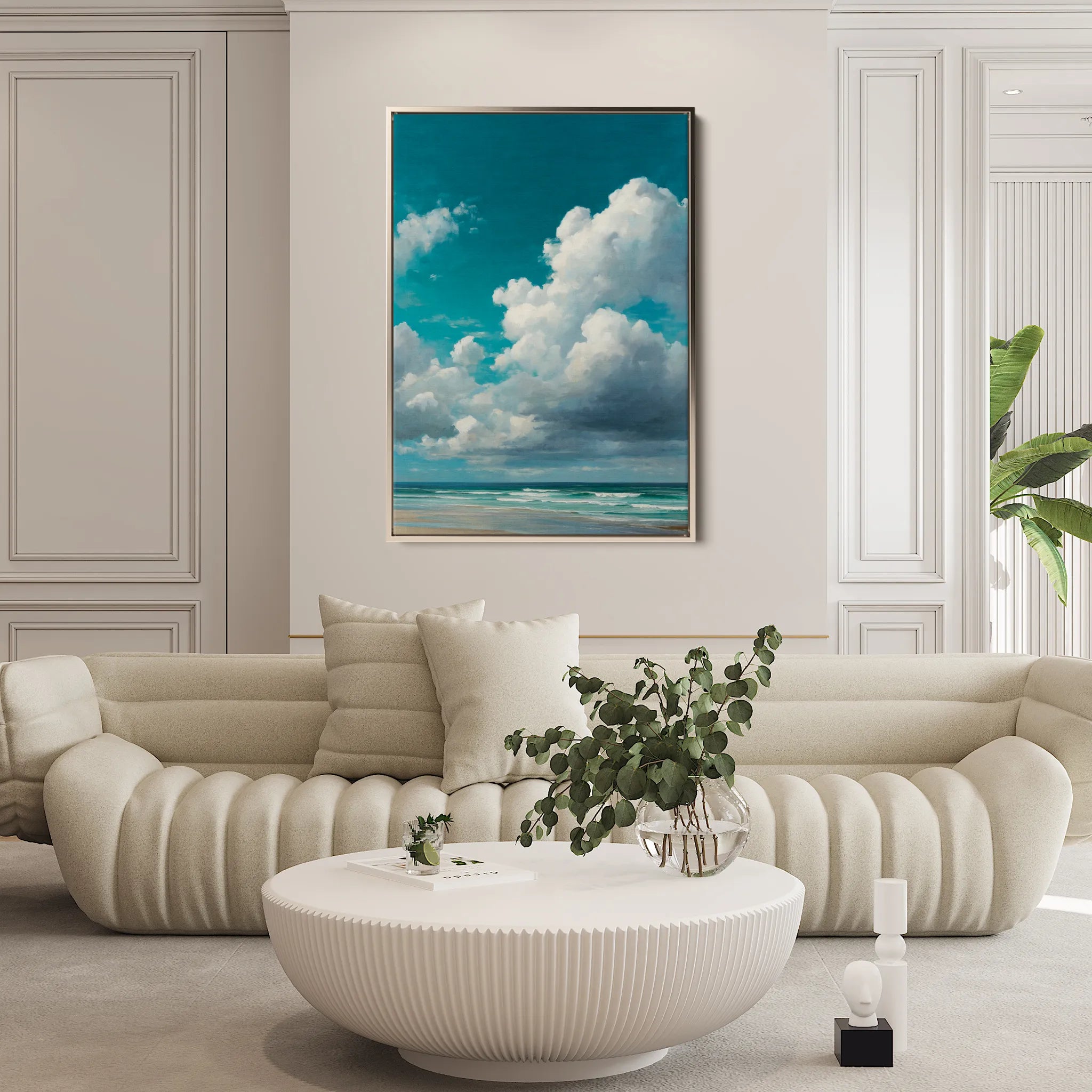 Abstract 2158 Canvas Art 18" x 24" / 45 x 60 cm / Black
