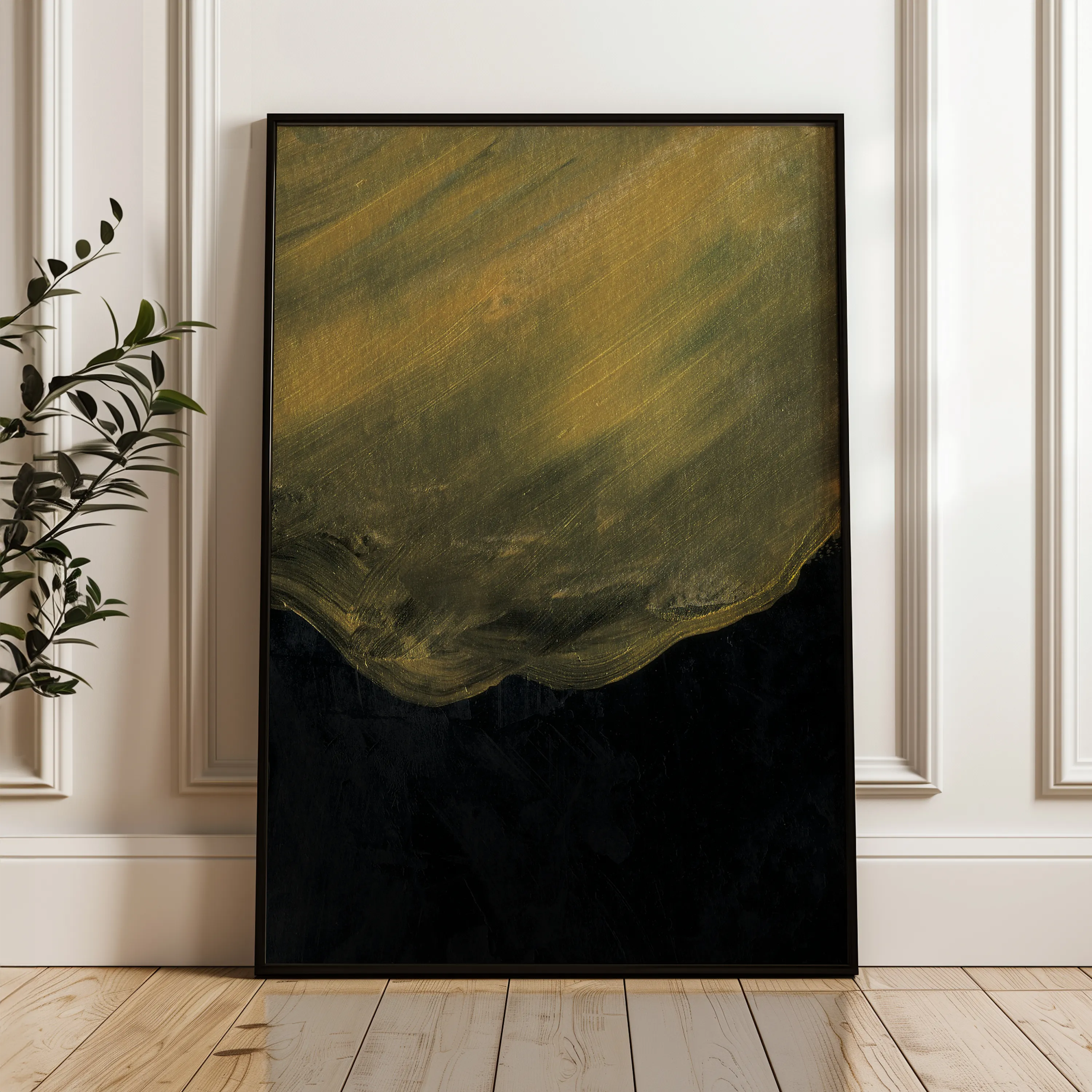 Abstract 216 Canvas Art 18" x 24" / 45 x 60 cm / Black
