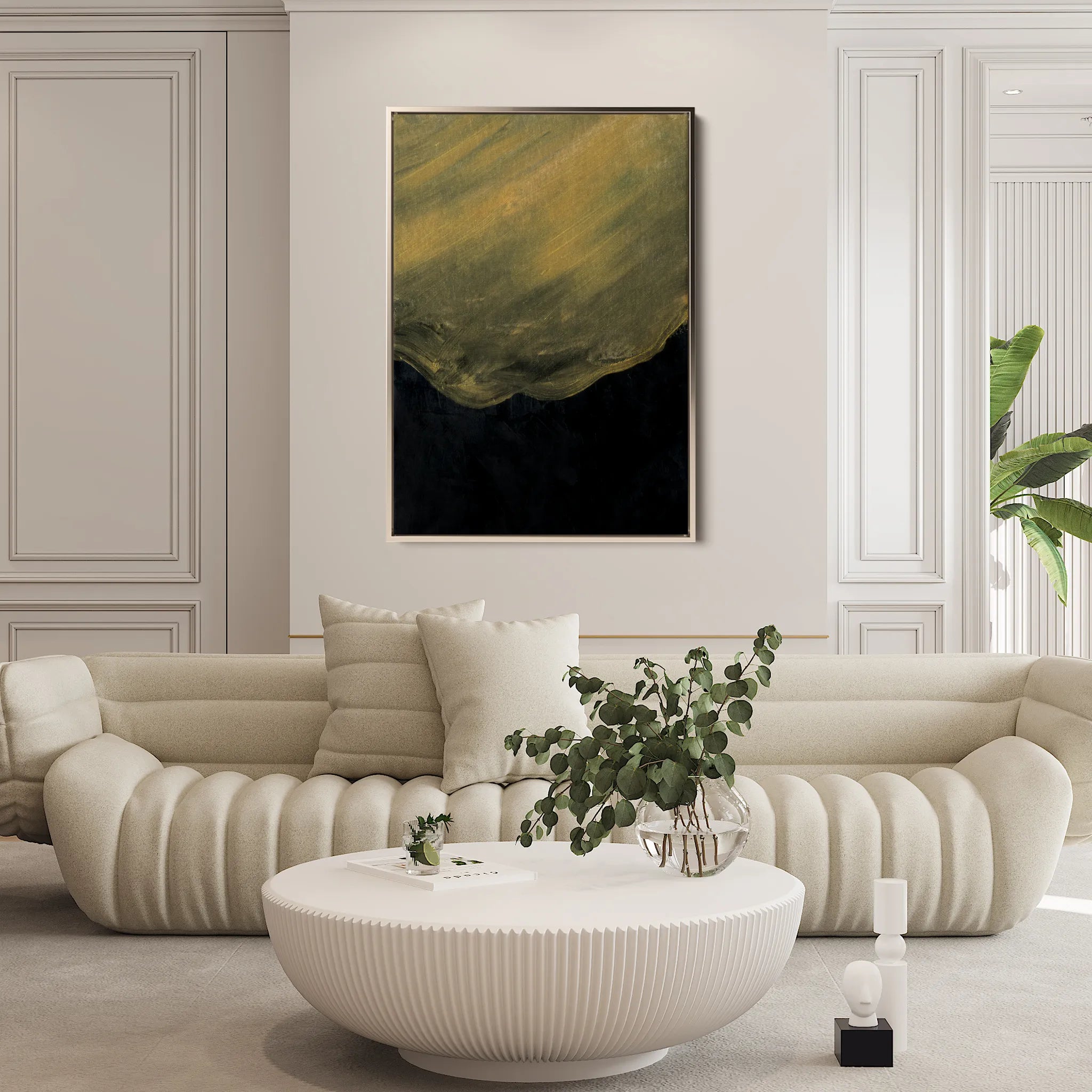 Abstract 216 Canvas Art 18" x 24" / 45 x 60 cm / Black