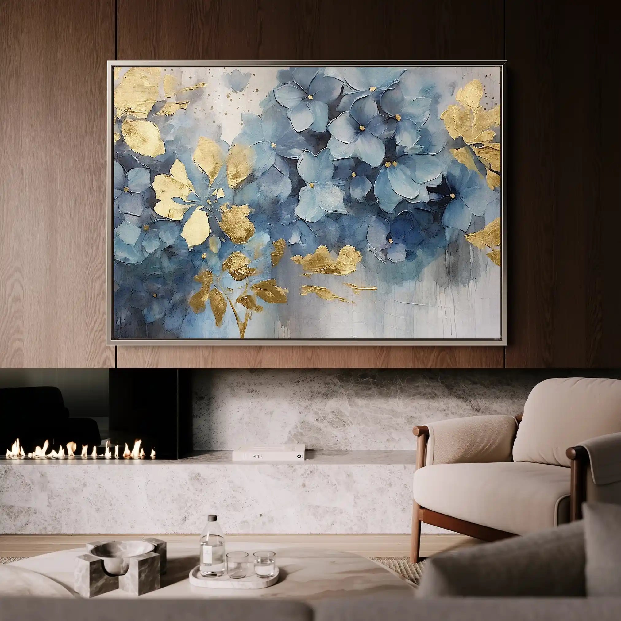 Floral 216 Canvas Art 60 x 40 cm / Black