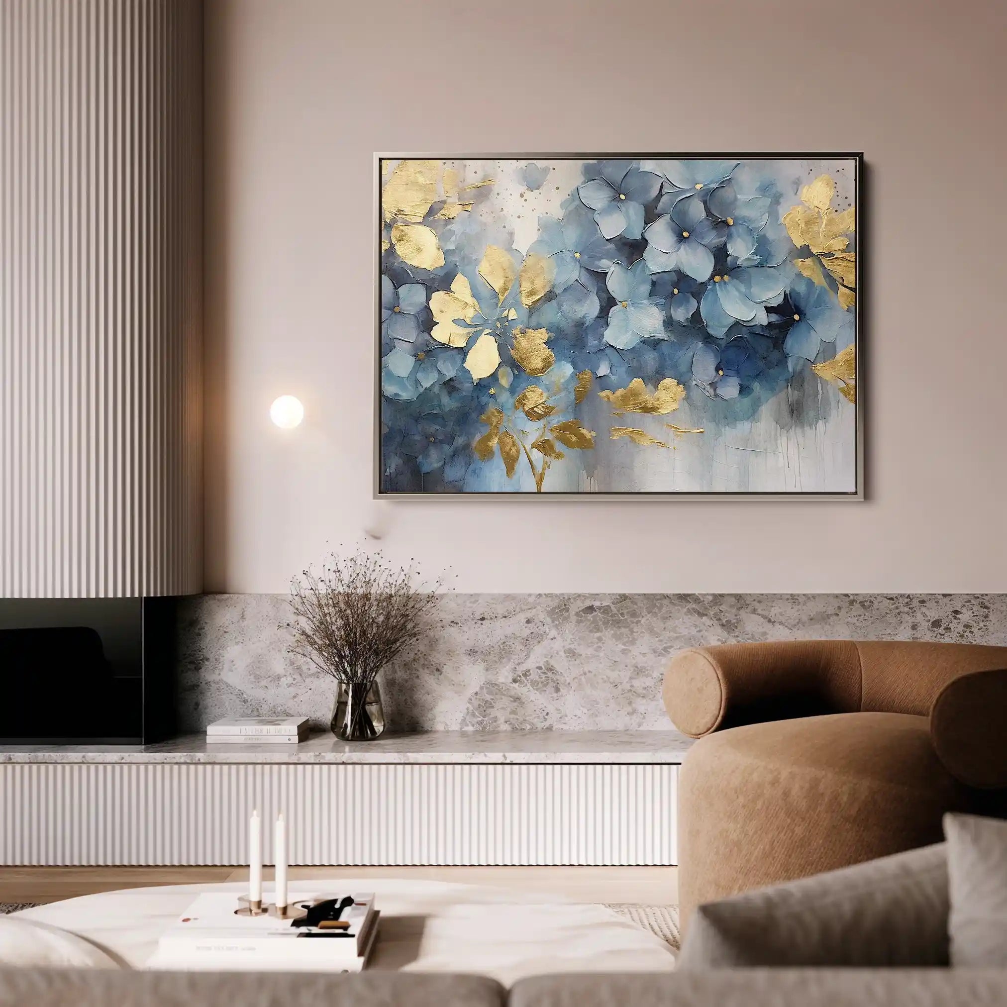 Floral 216 Canvas Art 60 x 40 cm / Black