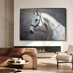 Horses 216 Canvas Art 18" x 24" / 45 x 60 cm / Black