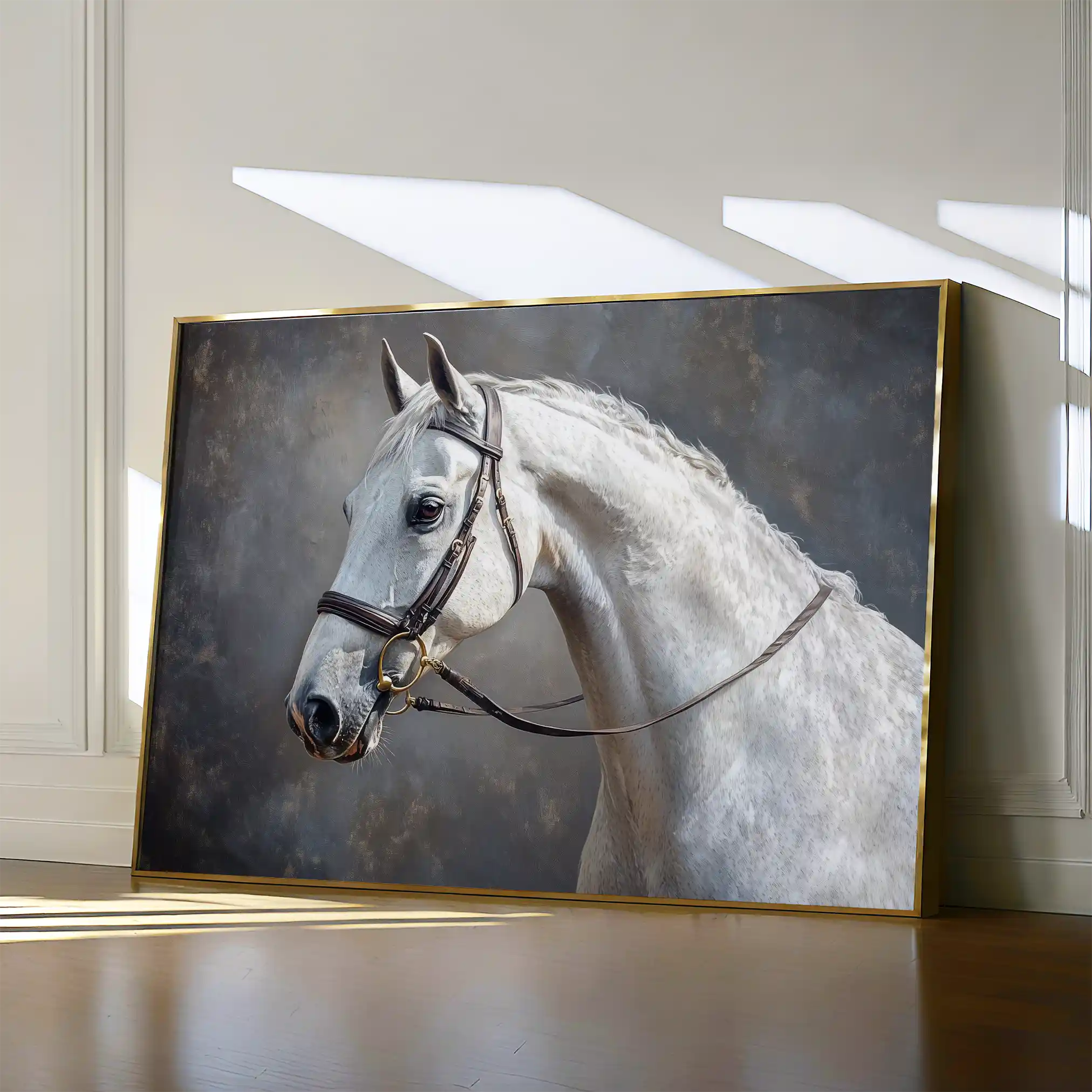 Horses 216 Canvas Art 60 x 40 cm / Black