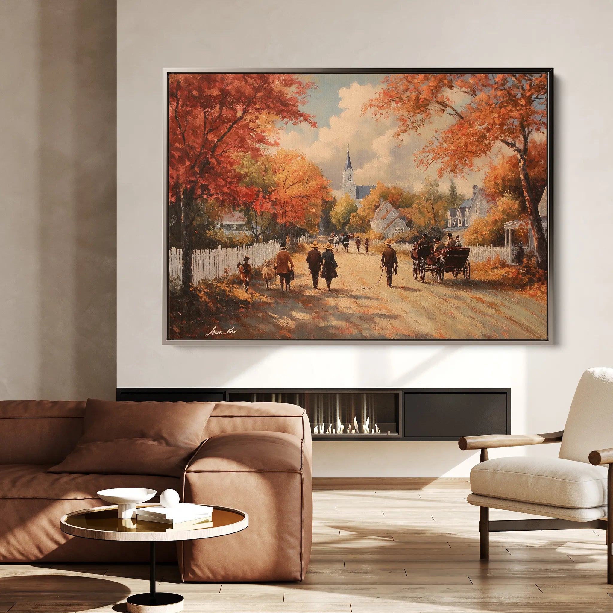 Landscape 216 Canvas Art 18" x 24" / 45 x 60 cm / Black