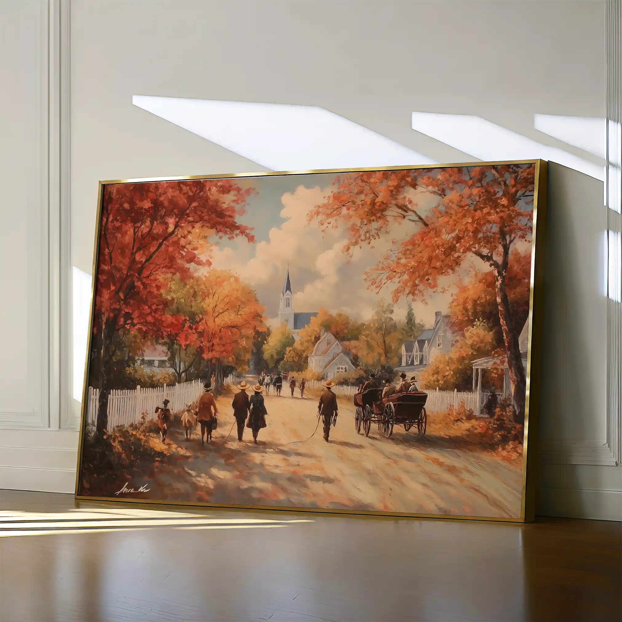 Landscape 216 Canvas Art 60 x 40 cm / Black