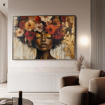 Portrait 216 Canvas Art 18" x 24" / 45 x 60 cm / Black
